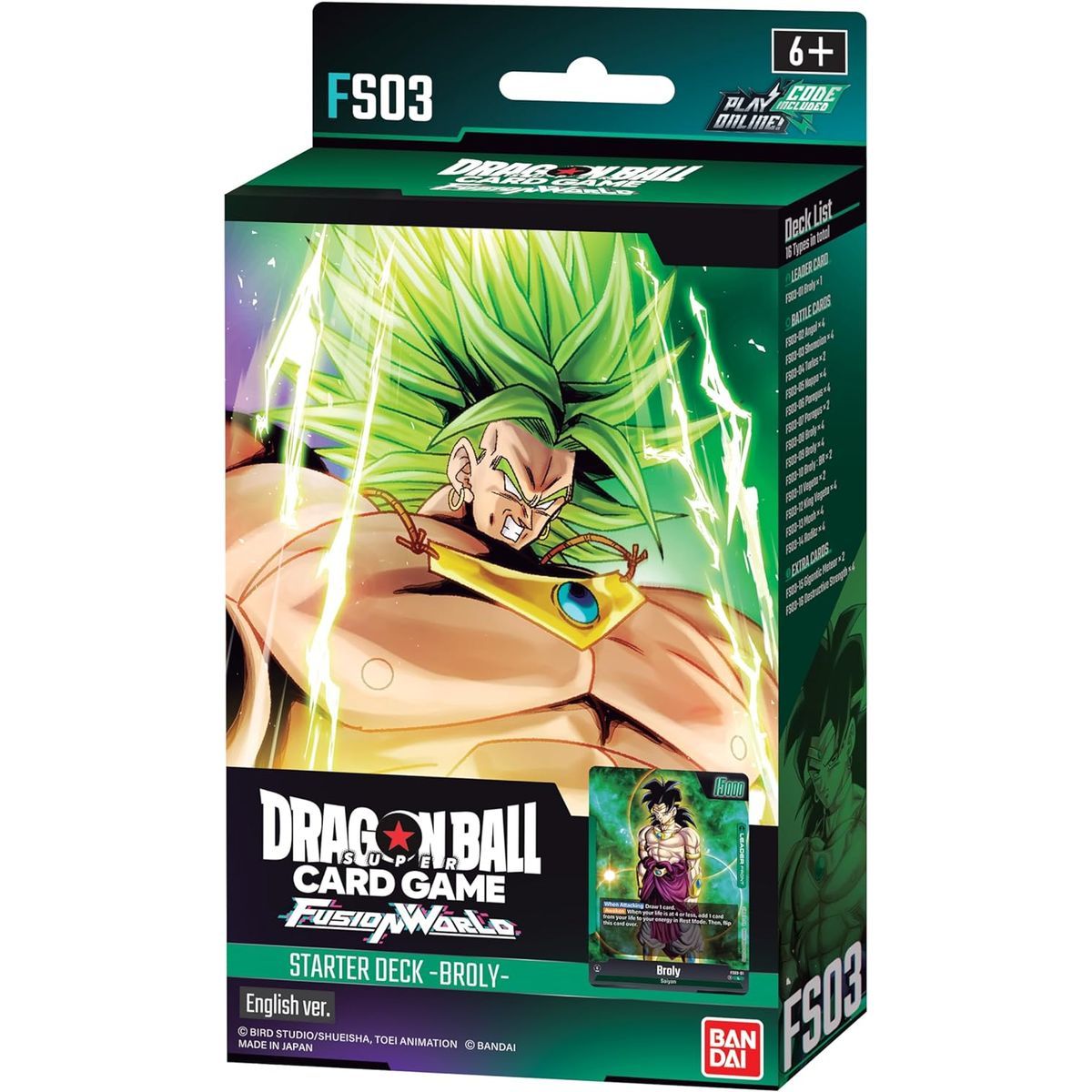 Item Starter Deck - Broly - FS03 - Dragon Ball Super CG Fusion World - EN