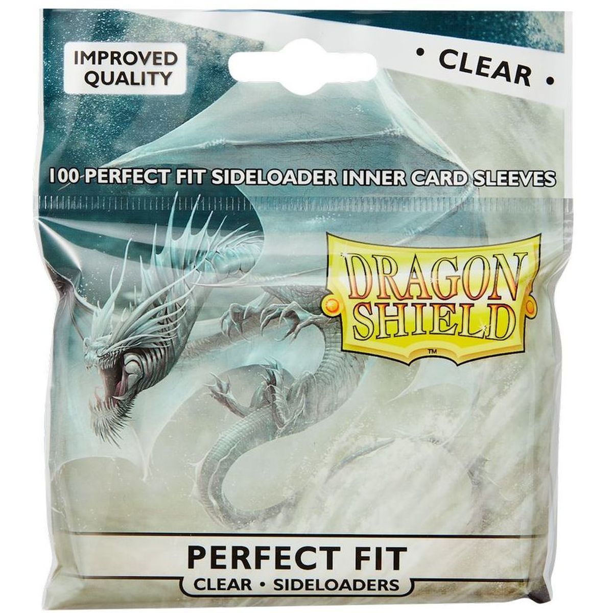 Item Dragon Shield - Standard Size - Card Sleeves - Perfect Fit Sideloading - Clear (100)