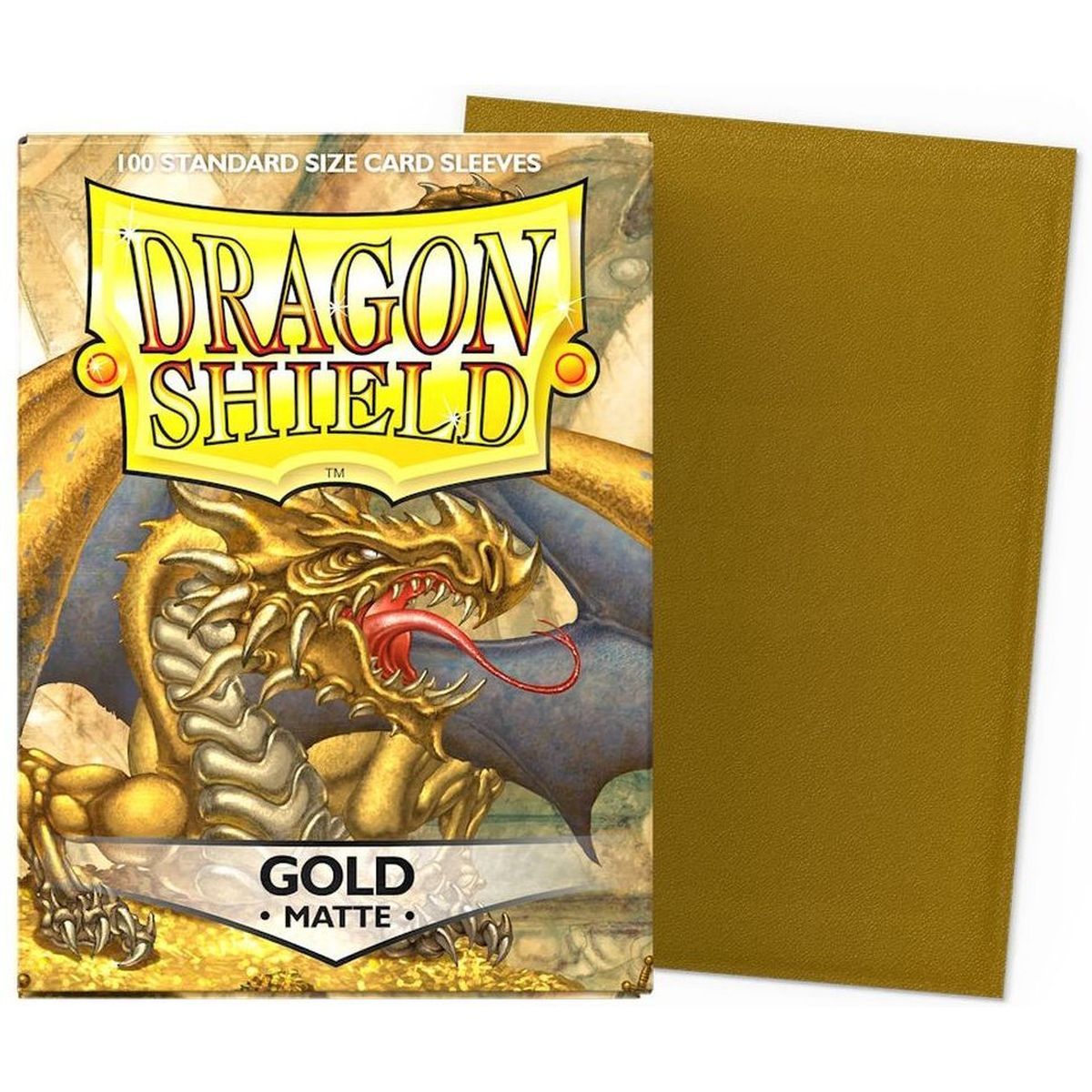 Item Dragon Shield - Standard Sleeves - Matte Gold (100)