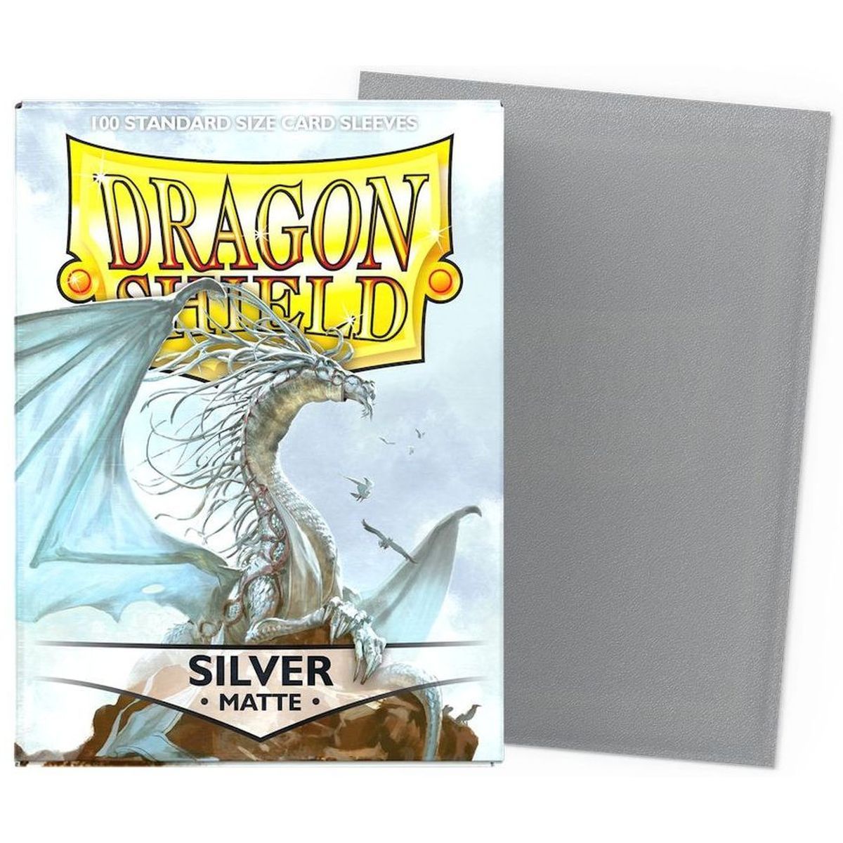 Item Dragon Shield - Standard Sleeves - Matte Silver (100)