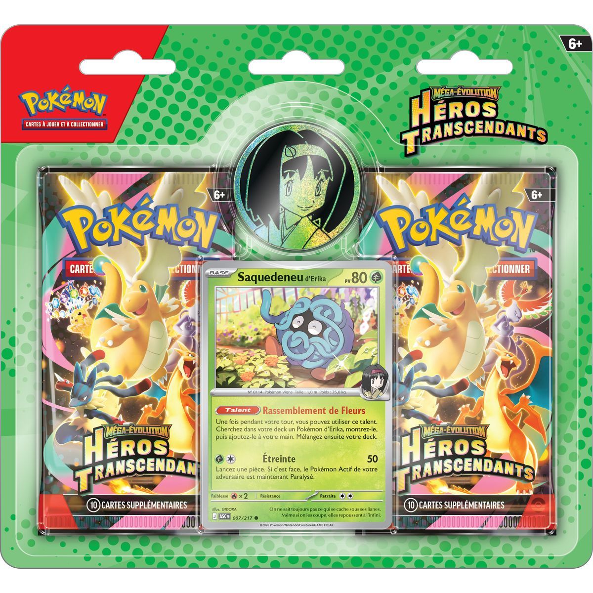 Duo-Pack - 2 Boosters - Okuba's Dodoala/Erika's Squeeze-ooh - Mega Evolution - Transcendent Heroes [ME02.5][ASC] - Pokémon - FR (Random Model)