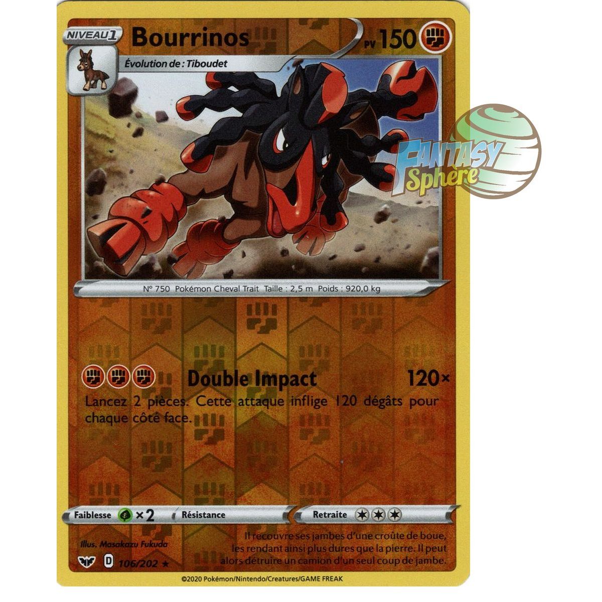 Bourrinos - Reverse 106/202 - Sword and Shield 1