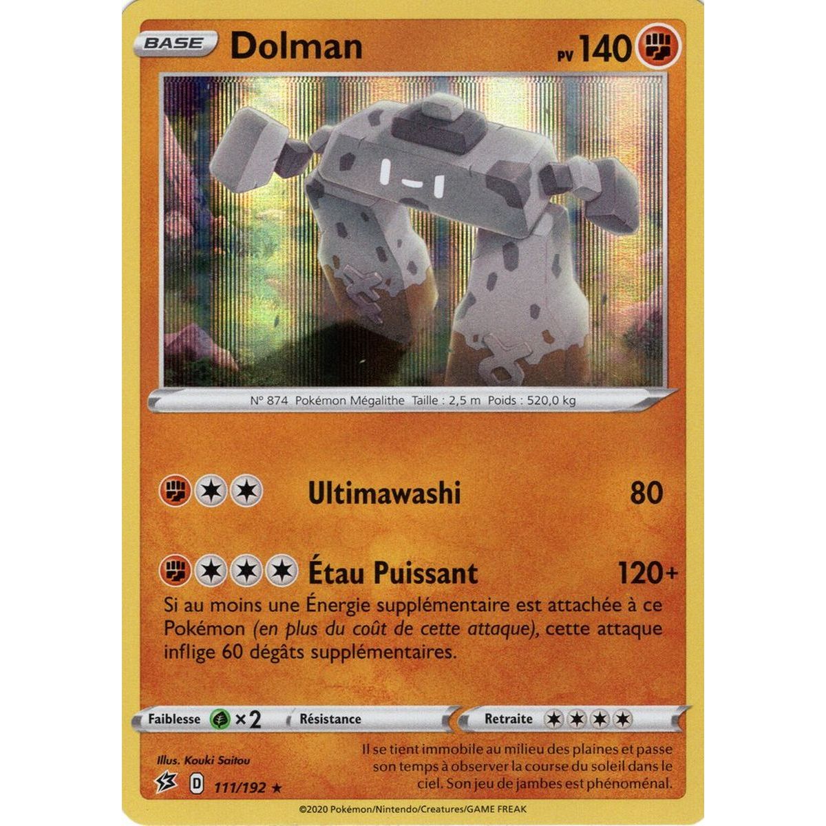 Dolman - Holo Rare 111/192 - Sword and Shield 2 Clash of the Rebels