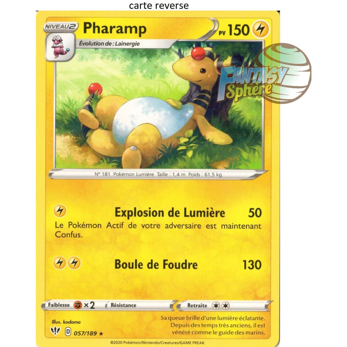 Item Pharamp - Reverse 57/189 - Sword and Shield 3 Blazing Darkness