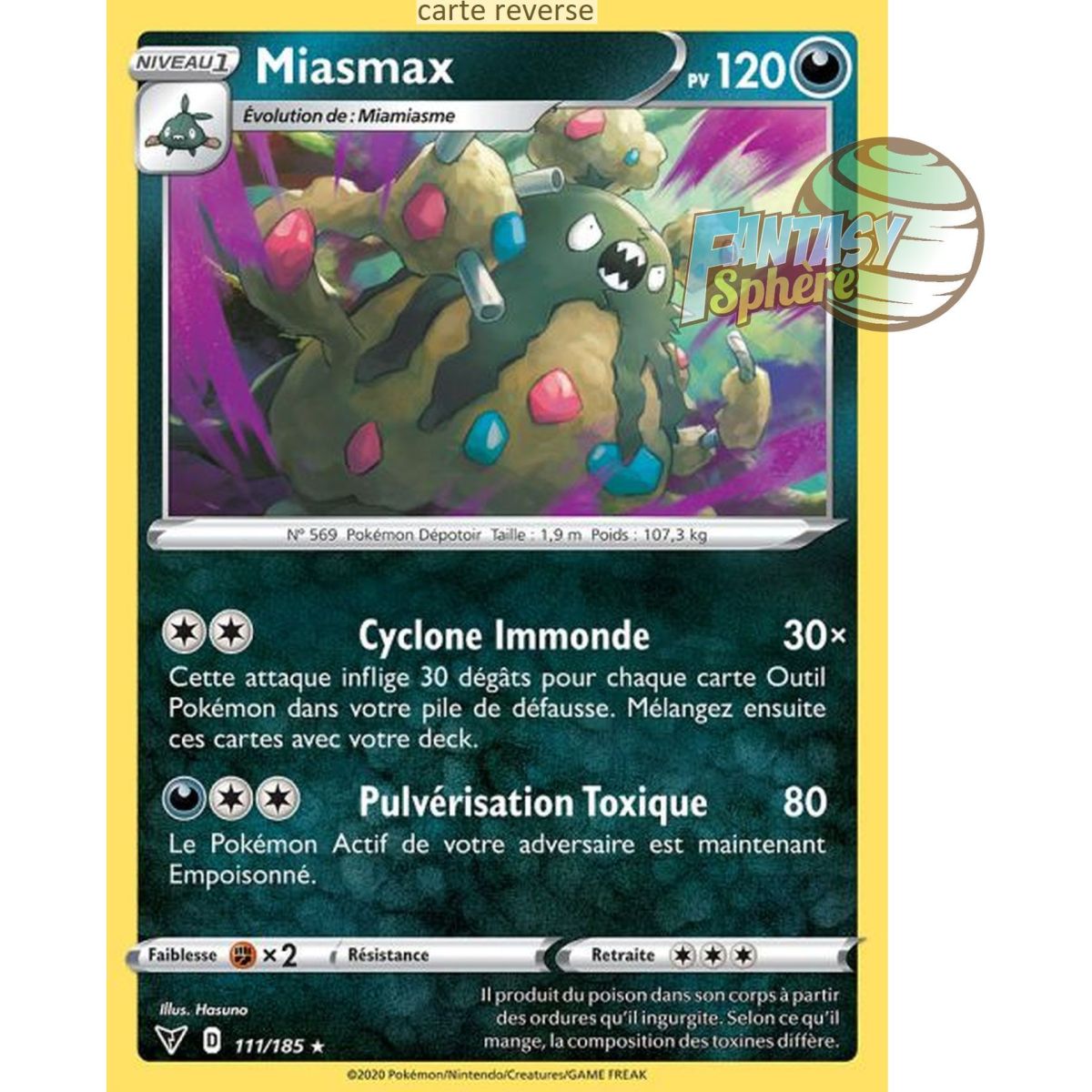 Miasmax - Reverse 111/185 - Sword and Shield 4 Radiant Voltage