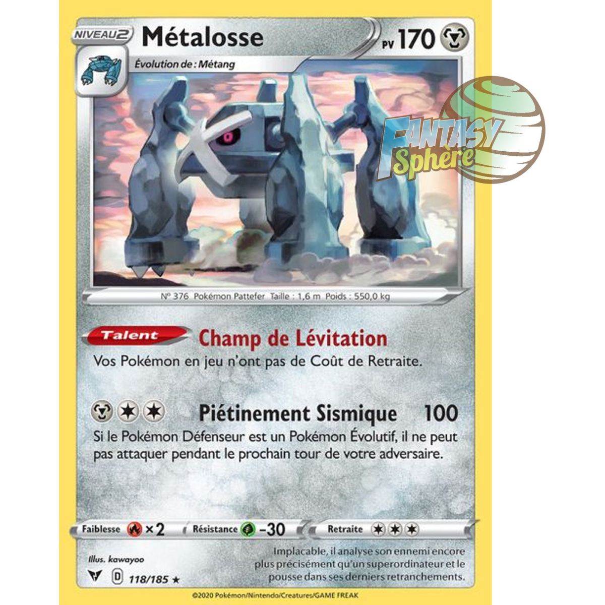 Metagross - Rare 118/185 - Sword and Shield 4 Voltage Brilliant