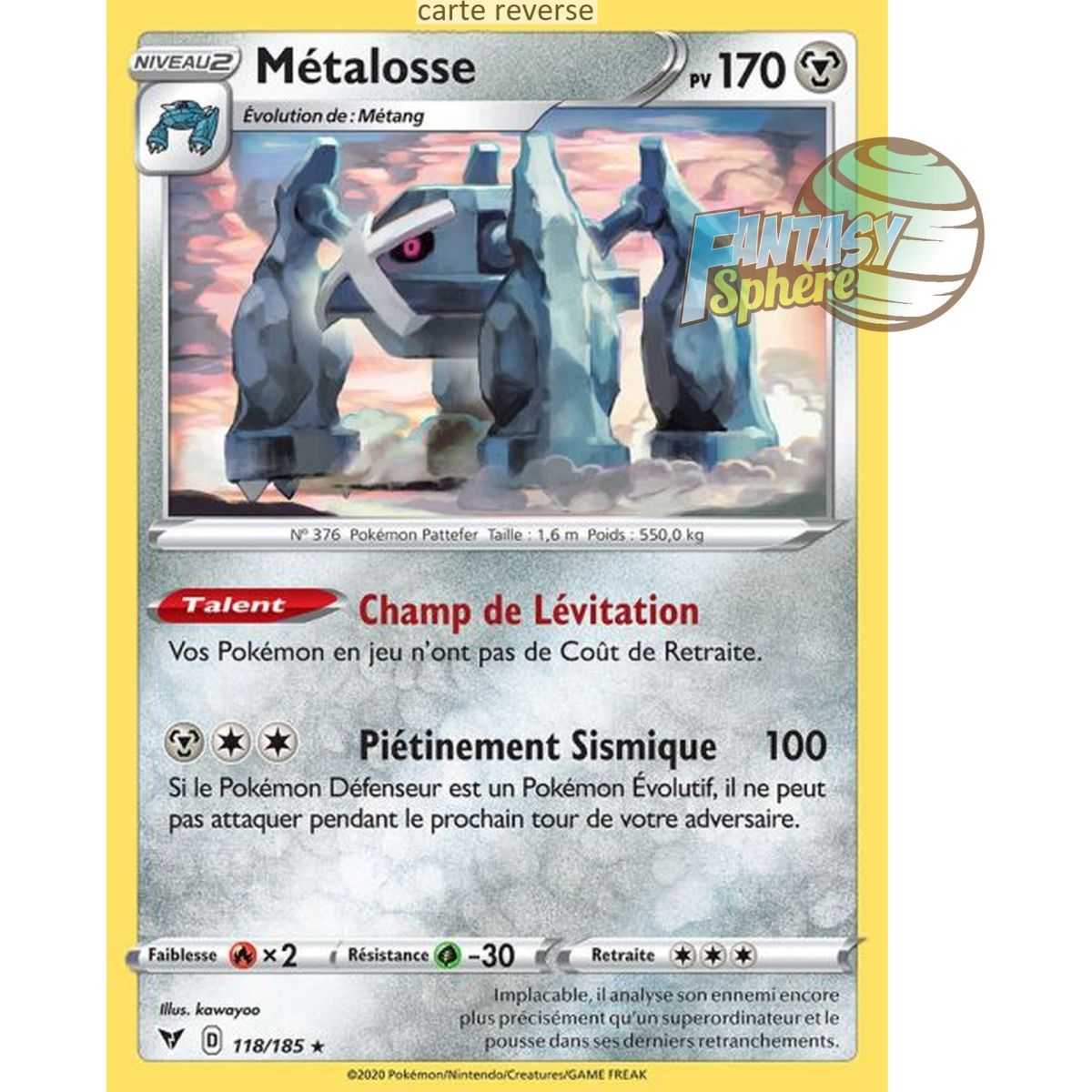Metagross - Reverse 118/185 - Sword and Shield 4 Brilliant Voltage