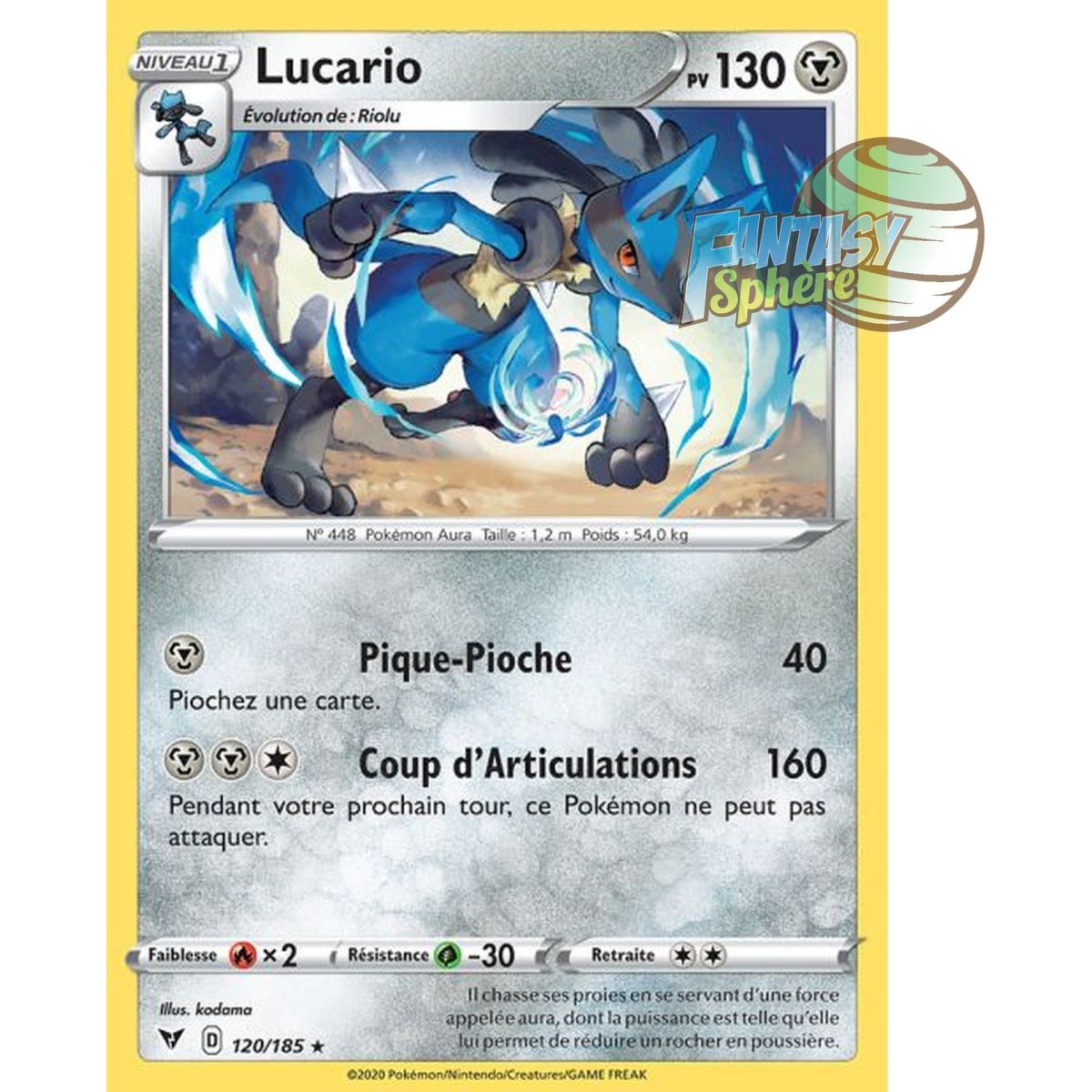 Item Lucario - Rare 120/185 - Sword and Shield 4 Voltage Brilliant