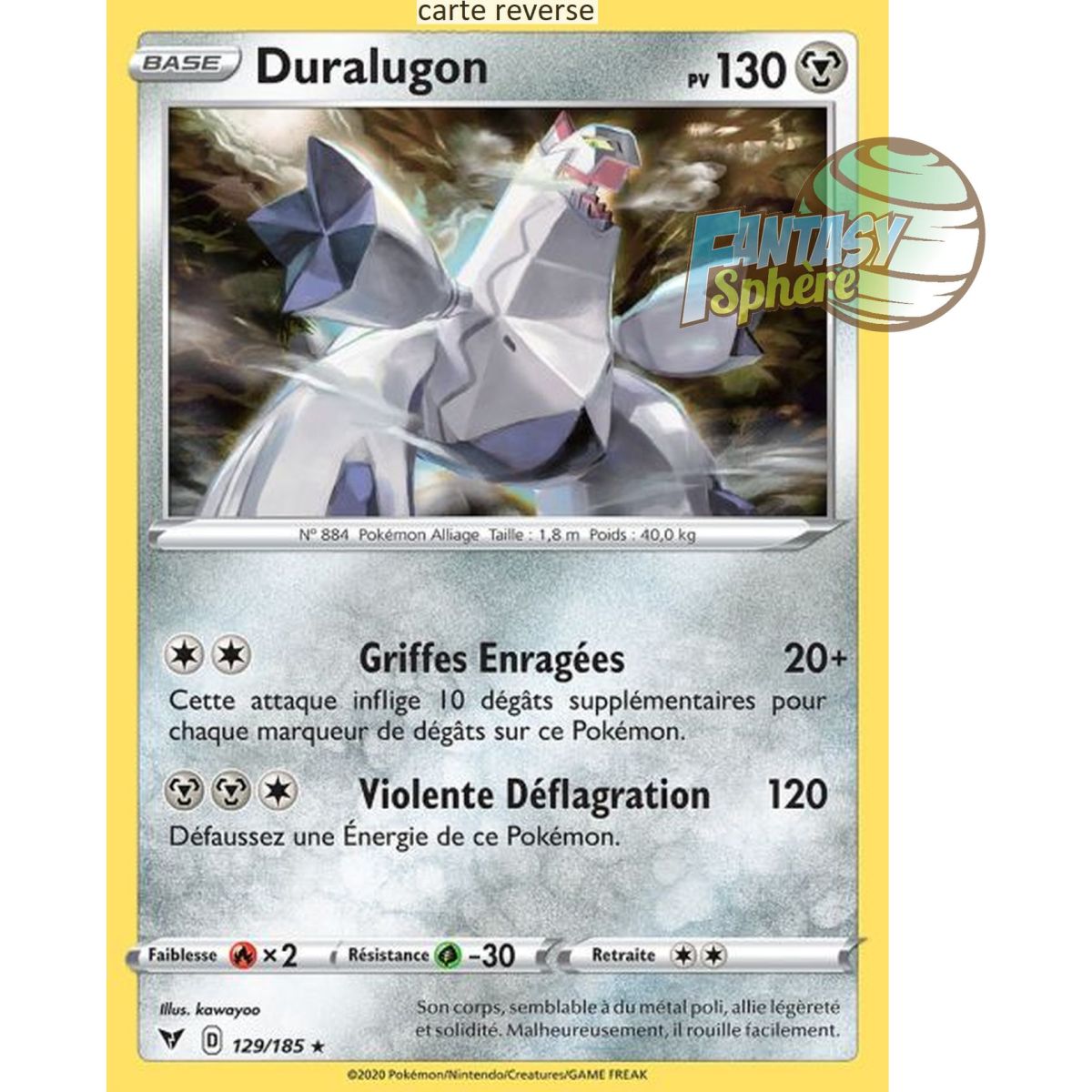 Duralugon - Reverse 129/185 - Sword and Shield 4 Radiant Voltage