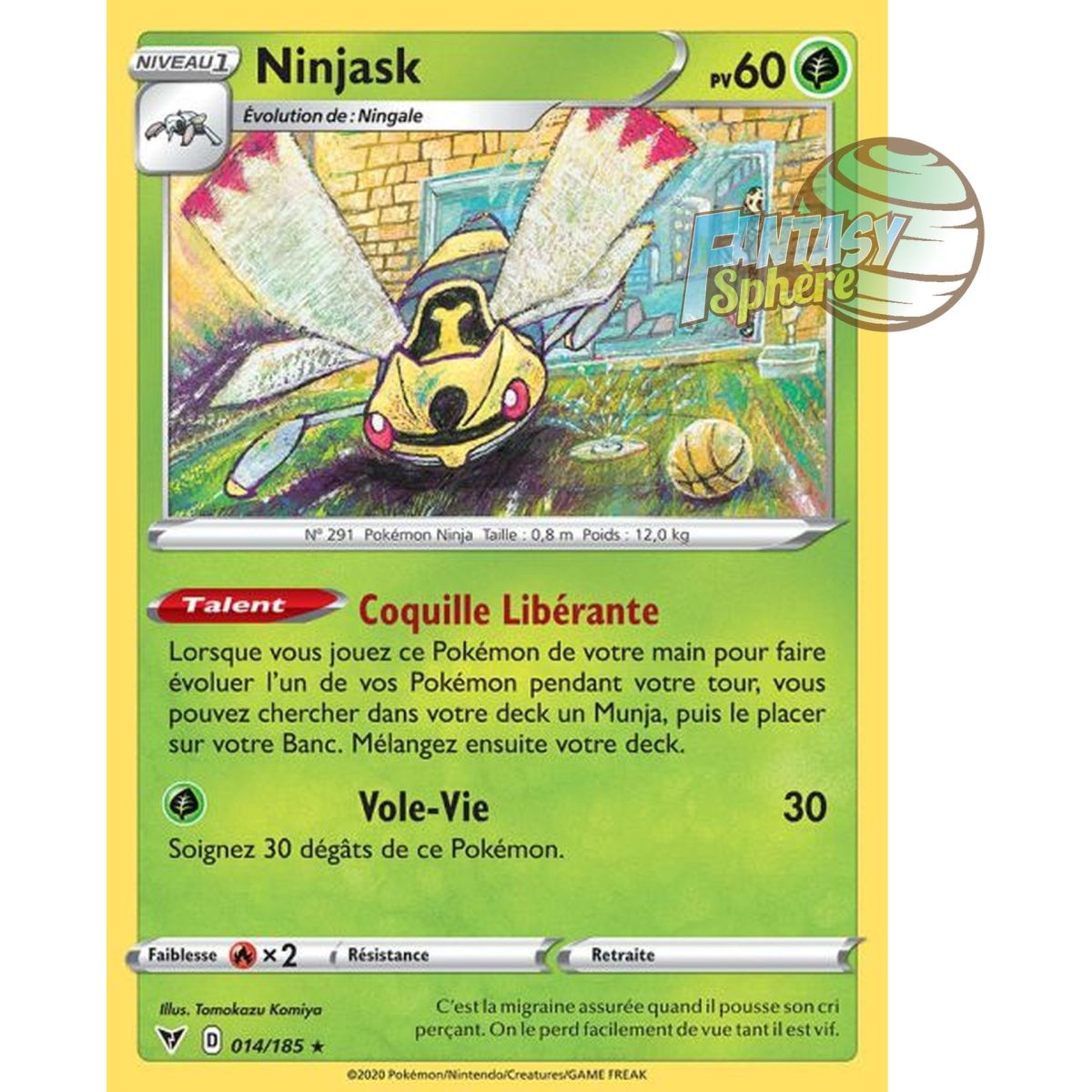 Ninjask - Rare 14/185 - Sword and Shield 4 Bright Voltage