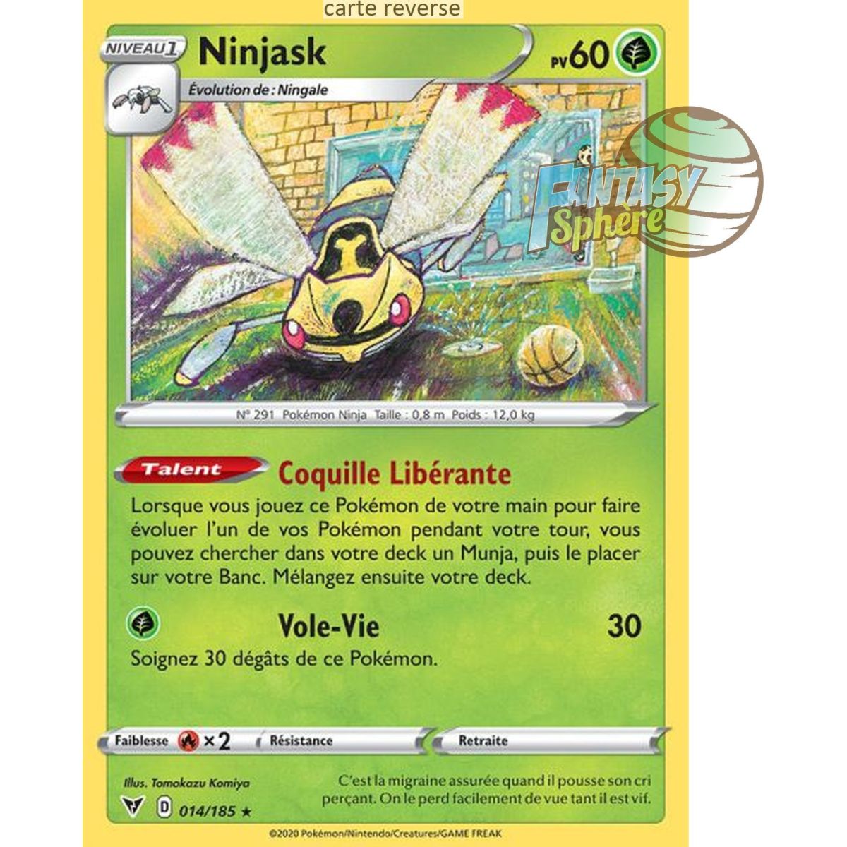 Ninjask - Reverse 14/185 - Sword and Shield 4 Radiant Voltage