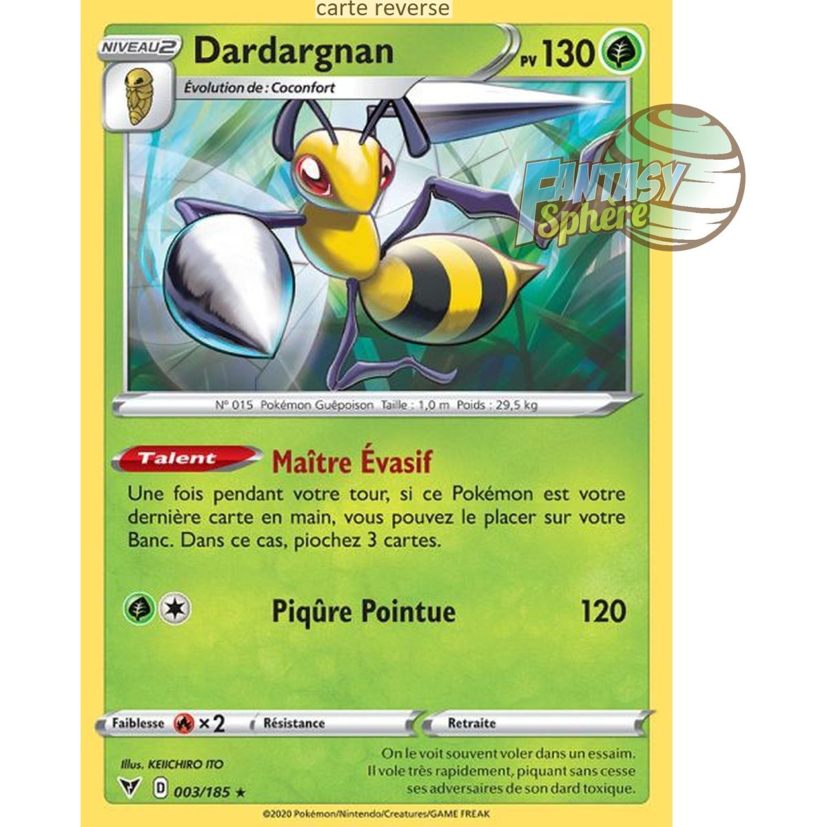 Dardargnan - Reverse 3/185 - Sword and Shield 4 Radiant Voltage
