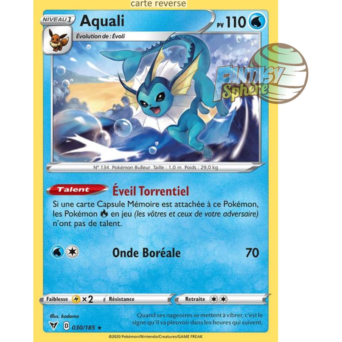 Aquali - Reverse 30/185 - Sword and Shield 4 Radiant Voltage