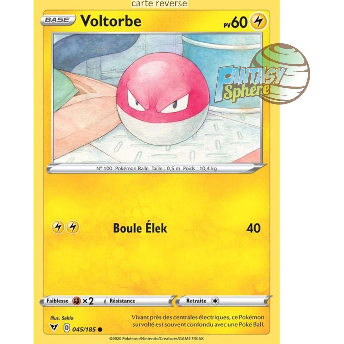 Voltorb - Reverse 45/185 - Sword and Shield 4 Voltage Eclatant