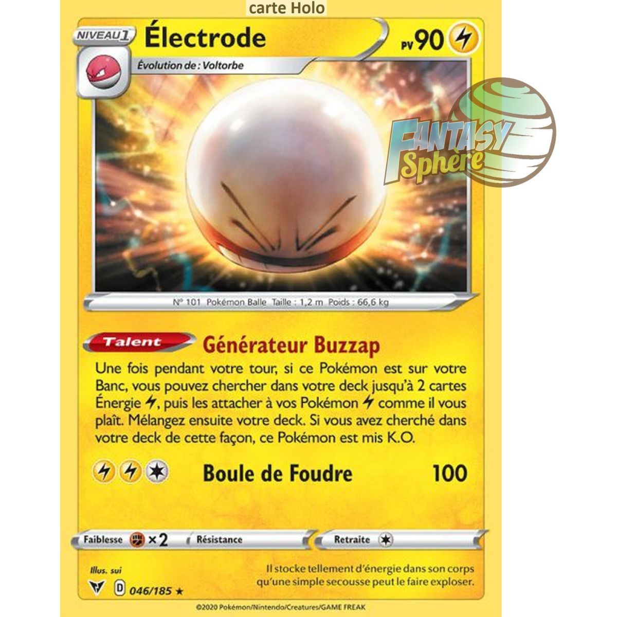 Electrode - Holo Rare 46/185 - Sword and Shield 4 Voltage Radiant