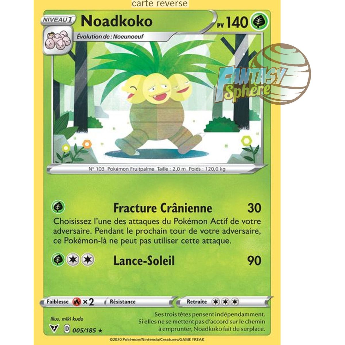 Item Noadkoko - Reverse 5/185 - Sword and Shield 4 Radiant Voltage