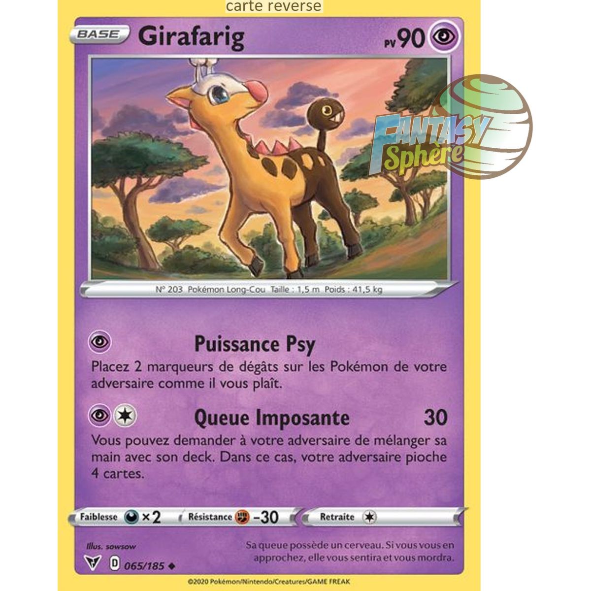 Item Girafarig Reverse - Reverse 65/185 - Sword and Shield 4 Voltage Brilliant