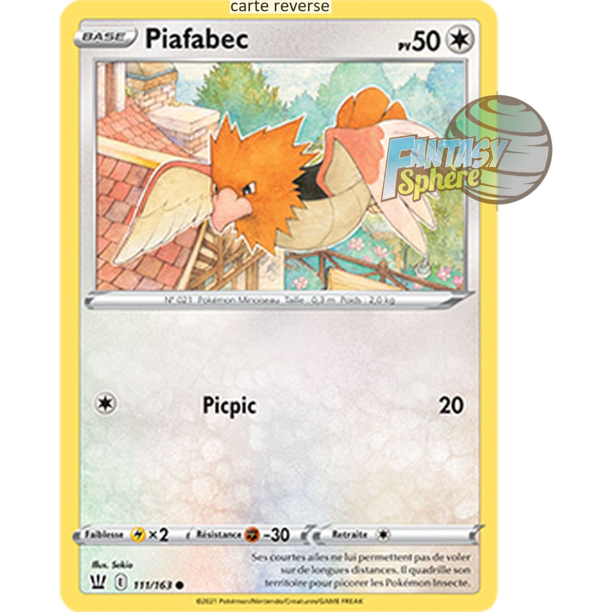 Piafabec - Reverse 111/163 - Sword and Shield 5 Combat Style