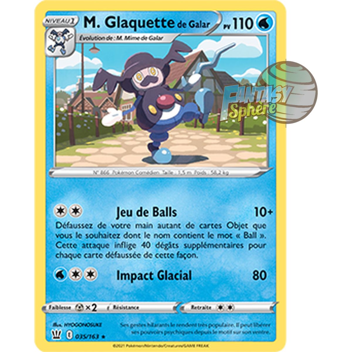 Mr. Galarian Glaquette - Rare 35/163 - Sword and Shield 5 Combat Style