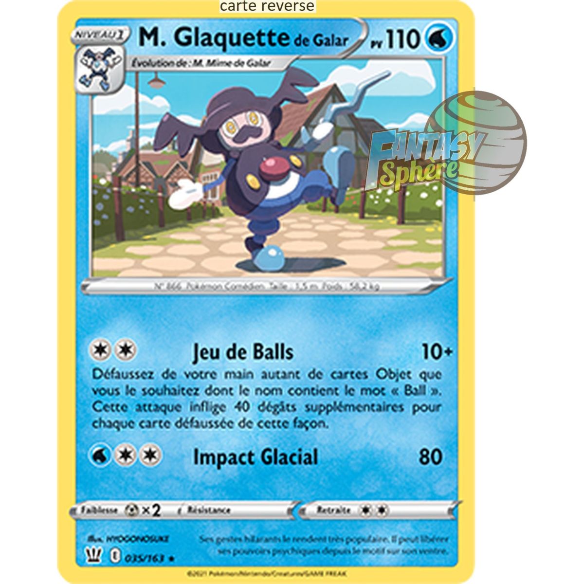 Mr. Galarian Glaquette - Reverse 35/163 - Sword and Shield 5 Combat Style