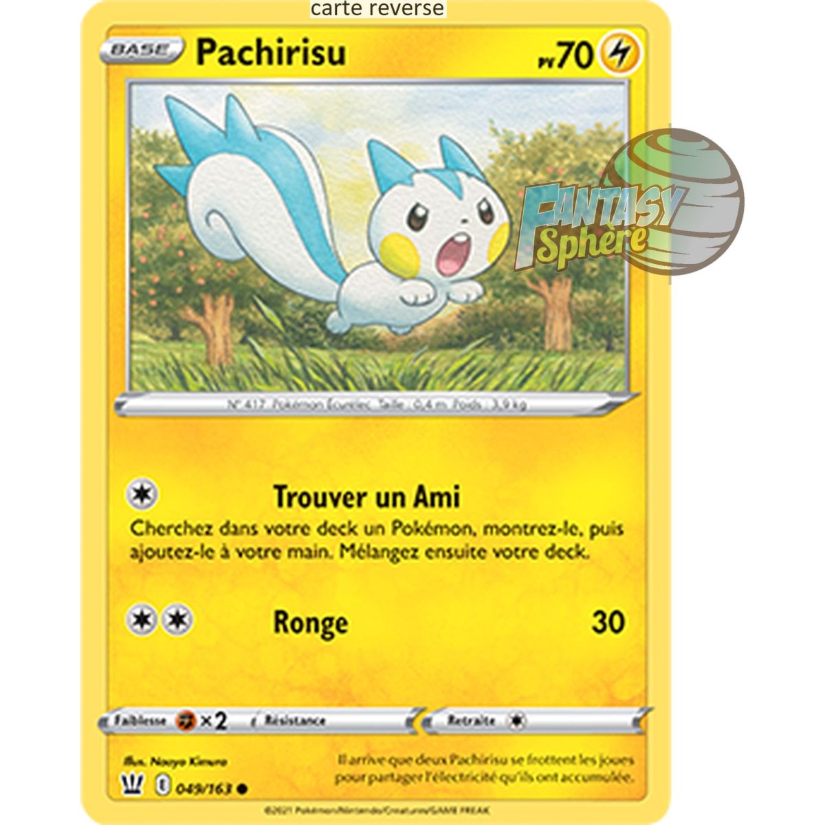 Pachirisu - Reverse 49/163 - Sword and Shield 5 Combat Style