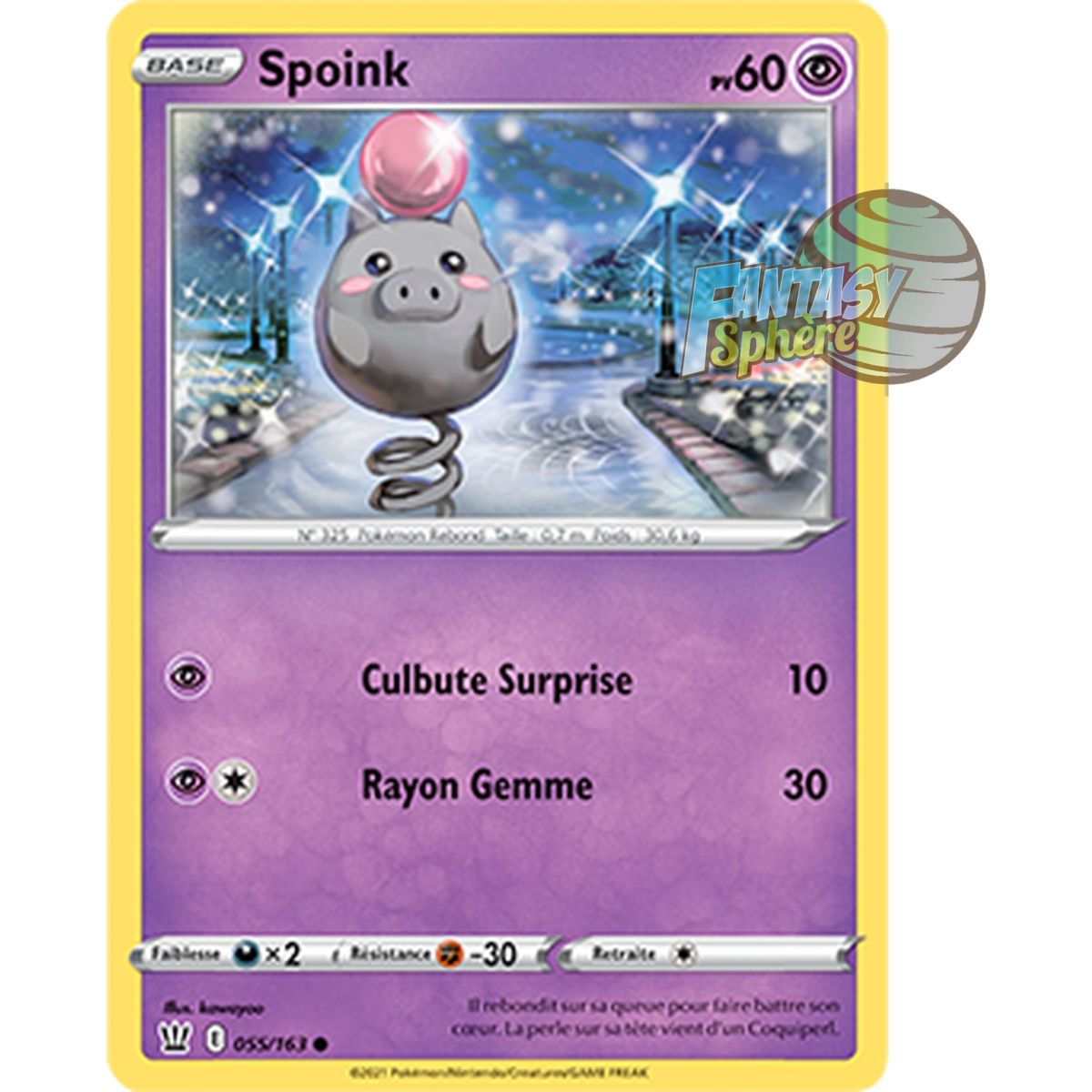 Spoink - Common 55/163 - Sword and Shield 5 Combat Style