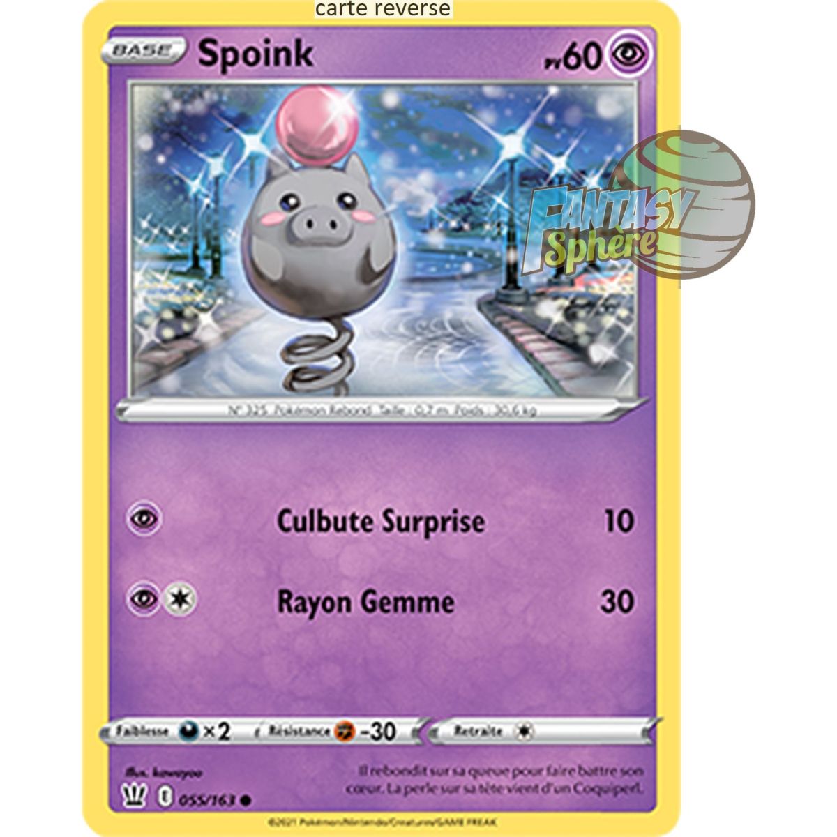 Spoink - Reverse 55/163 - Sword and Shield 5 Combat Style