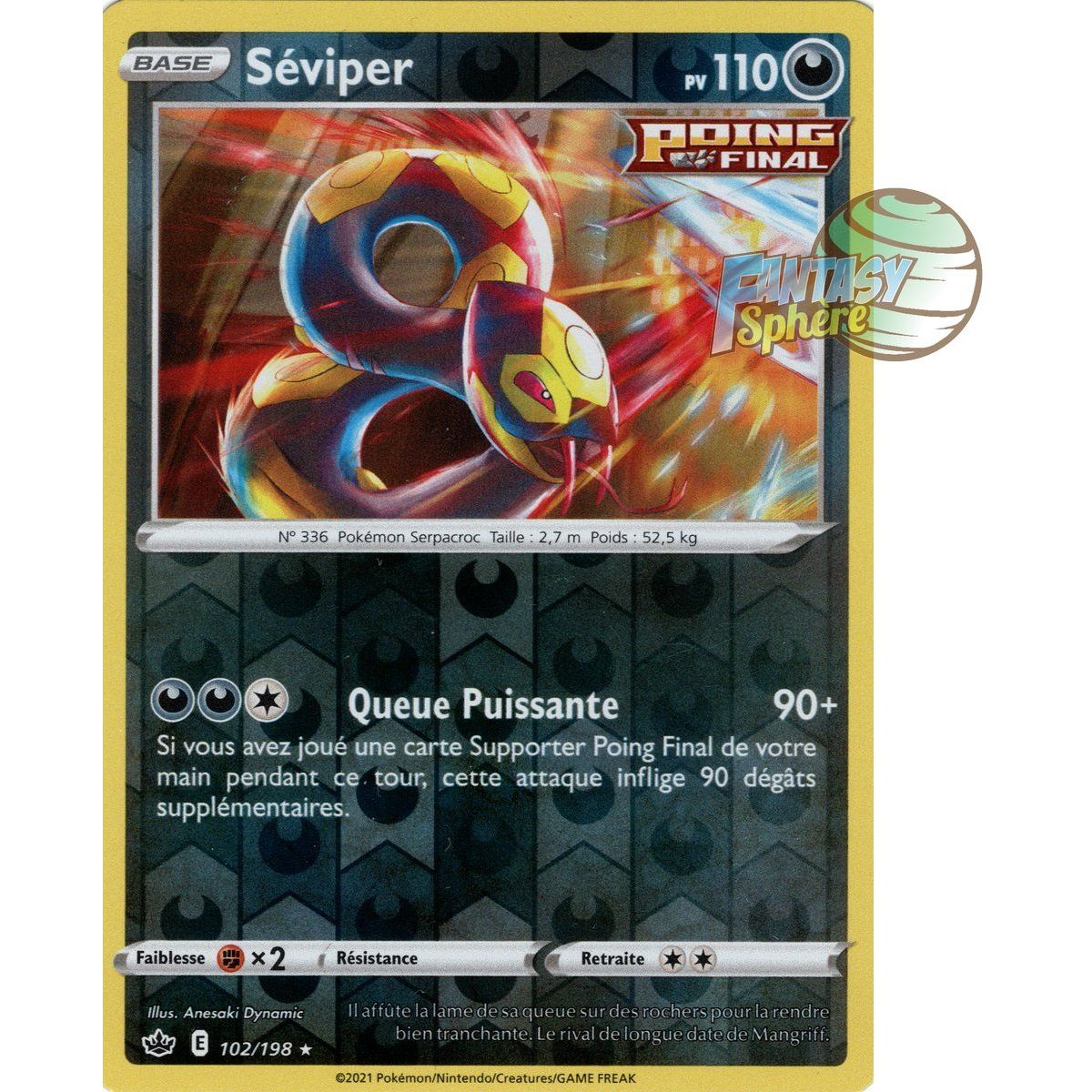 Seviper - Reverse 102/198 - Sword and Shield 6 Reign of Ice