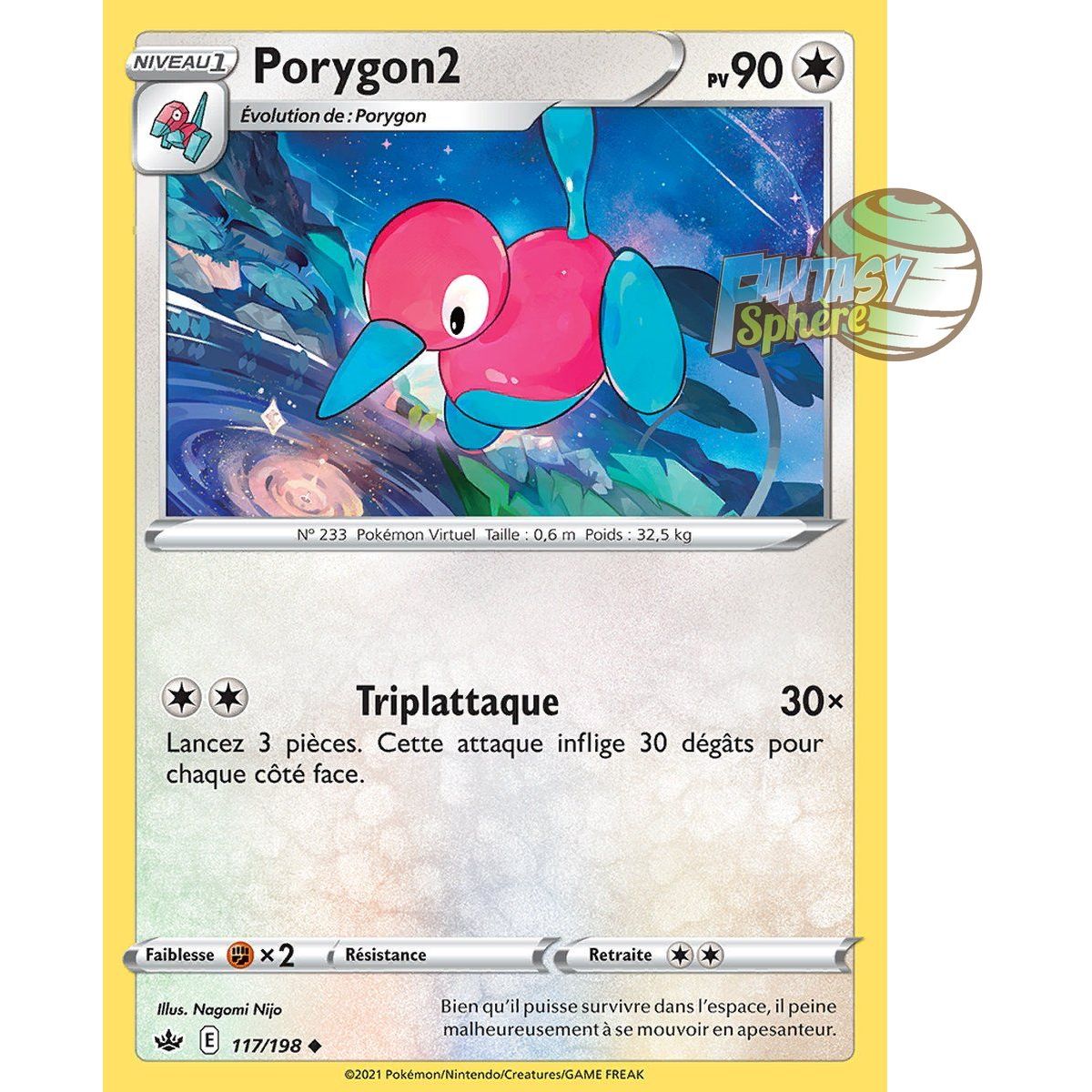 Item Porygon2 - Uncommon 117/198 - Sword and Shield 6 Reign of Ice