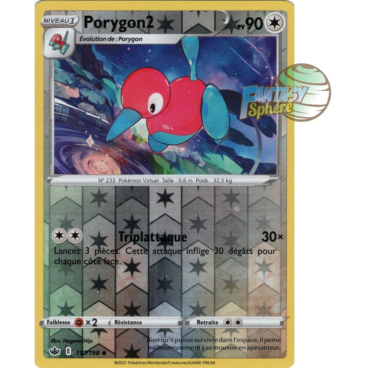 Porygon2 - Reverse 117/198 - Sword and Shield 6 Reign of Ice