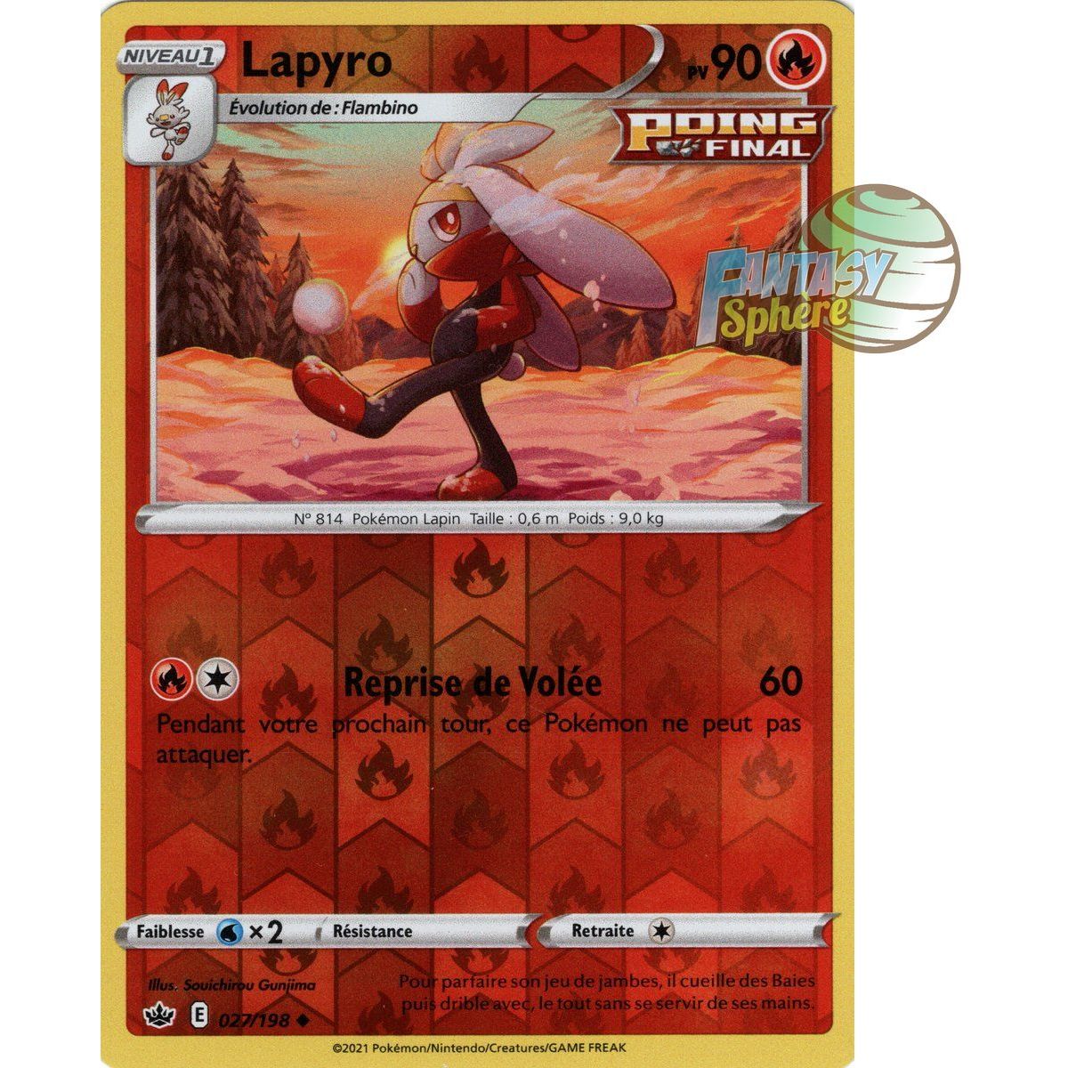 Lapyro - Reverse 27/198 - Sword and Shield 6 Reign of Ice