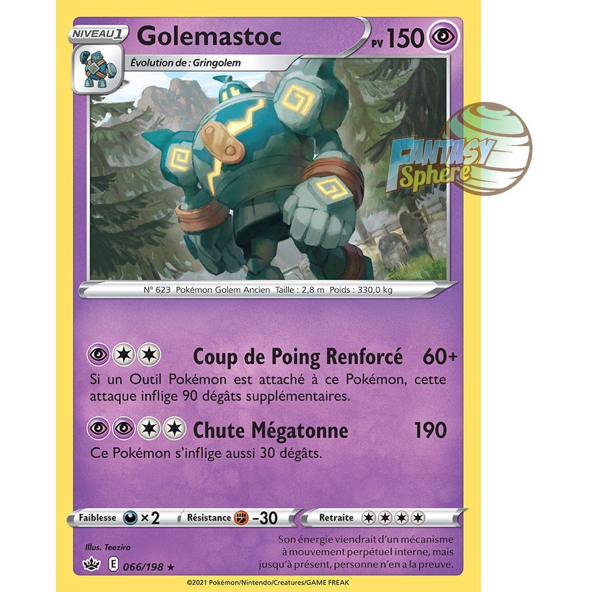 Golemastoc - Rare 66/198 - Sword and Shield 6 Reign of Ice