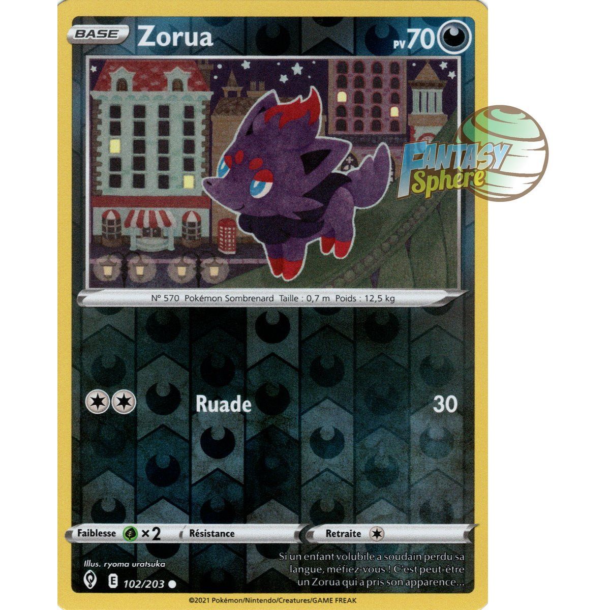 Zorua - Reverse 102/203 - Sword and Shield 7 Celeste Evolution