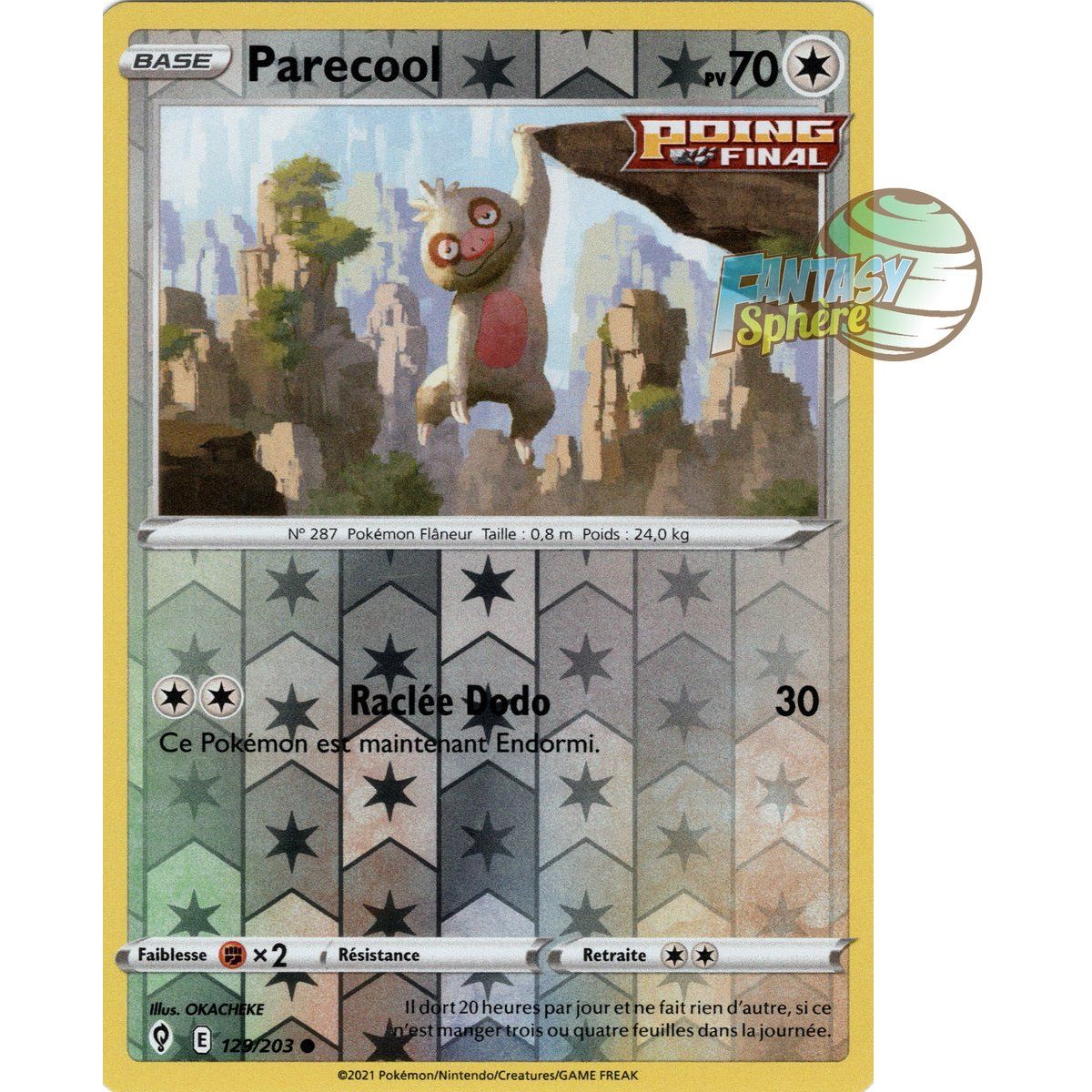Parecool - Reverse 129/203 - Sword and Shield 7 Evolution Celeste