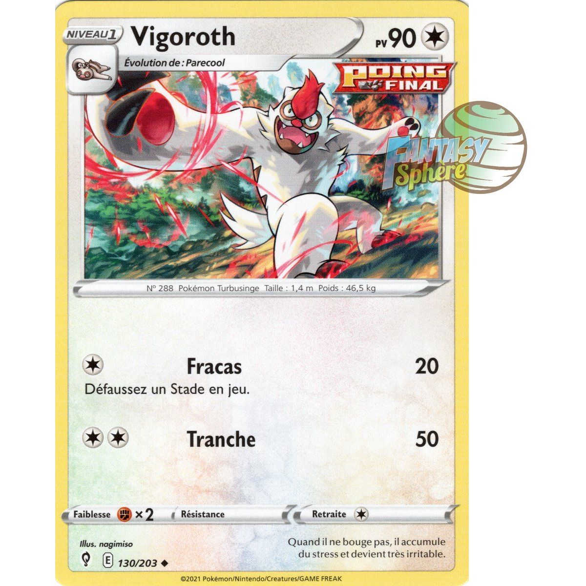 Vigoroth - Uncommon 130/203 - Sword and Shield 7 Celeste Evolution