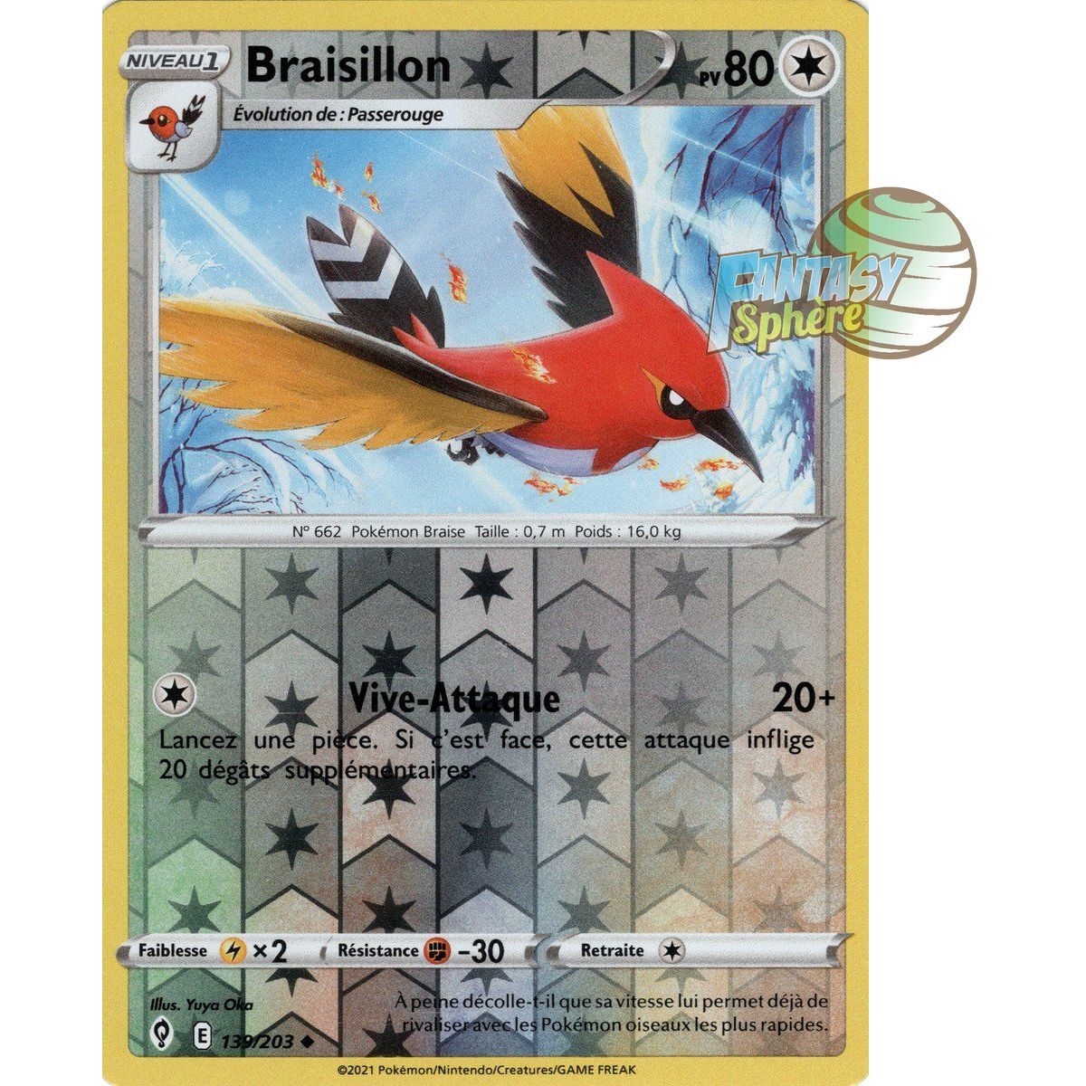 Braisillon - Reverse 139/203 - Sword and Shield 7 Evolution Celeste