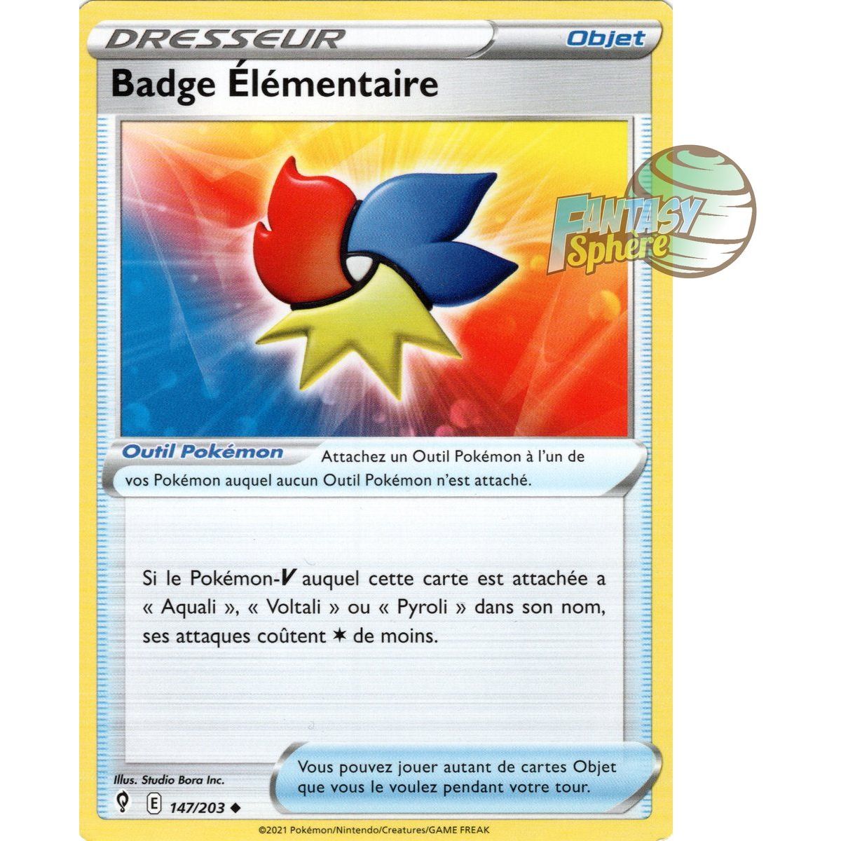 Item Elemental Badge - Uncommon 147/203 - Sword and Shield 7 Evolution Celeste