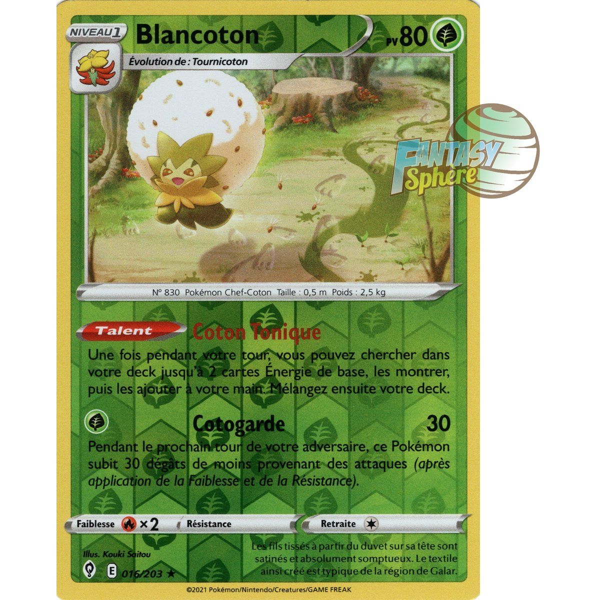 Blancoton - Reverse 16/203 - Sword and Shield 7 Evolution Celeste