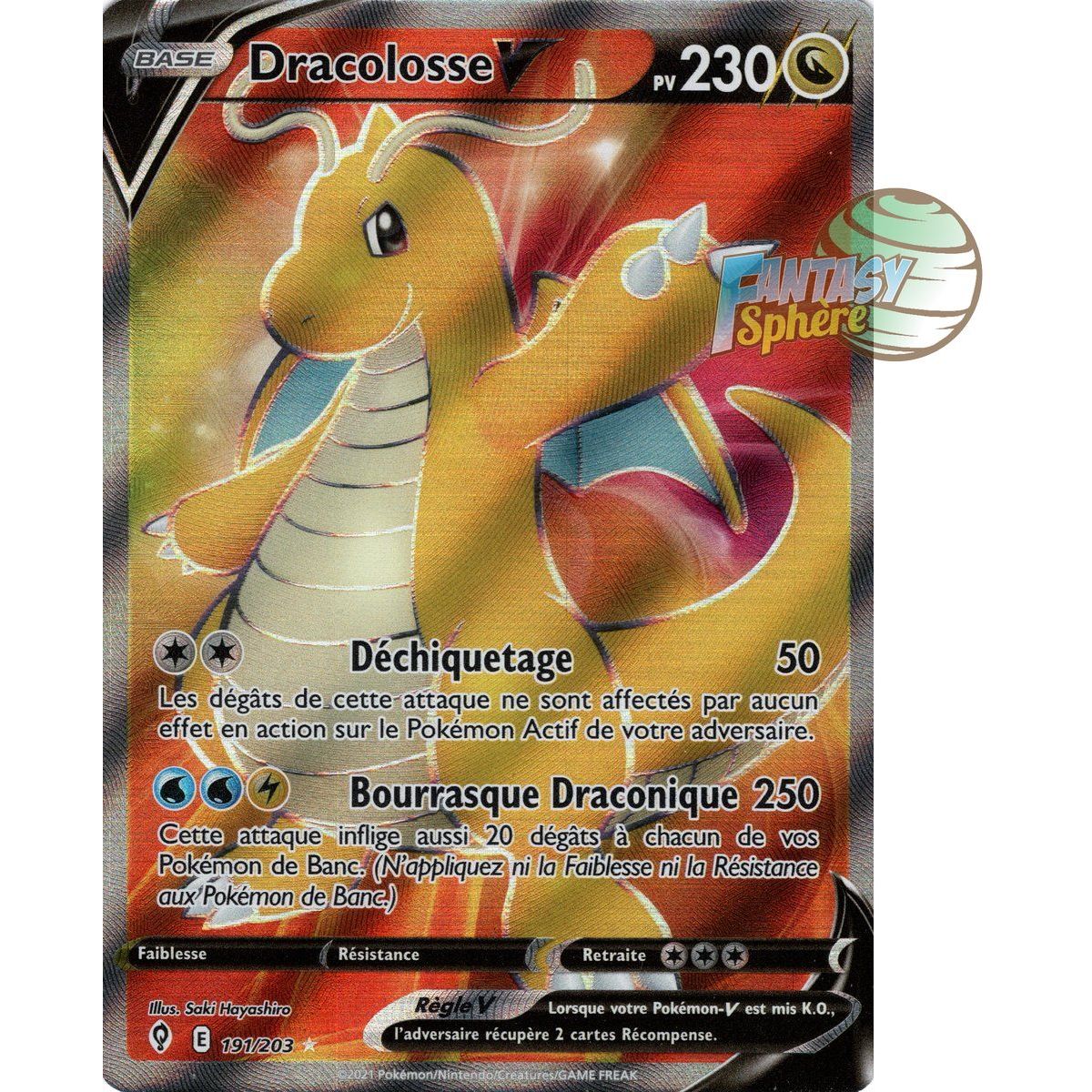 Dragonite V - Full Art Ultra Rare 191/203 - Sword and Shield 7 Celestial Evolution