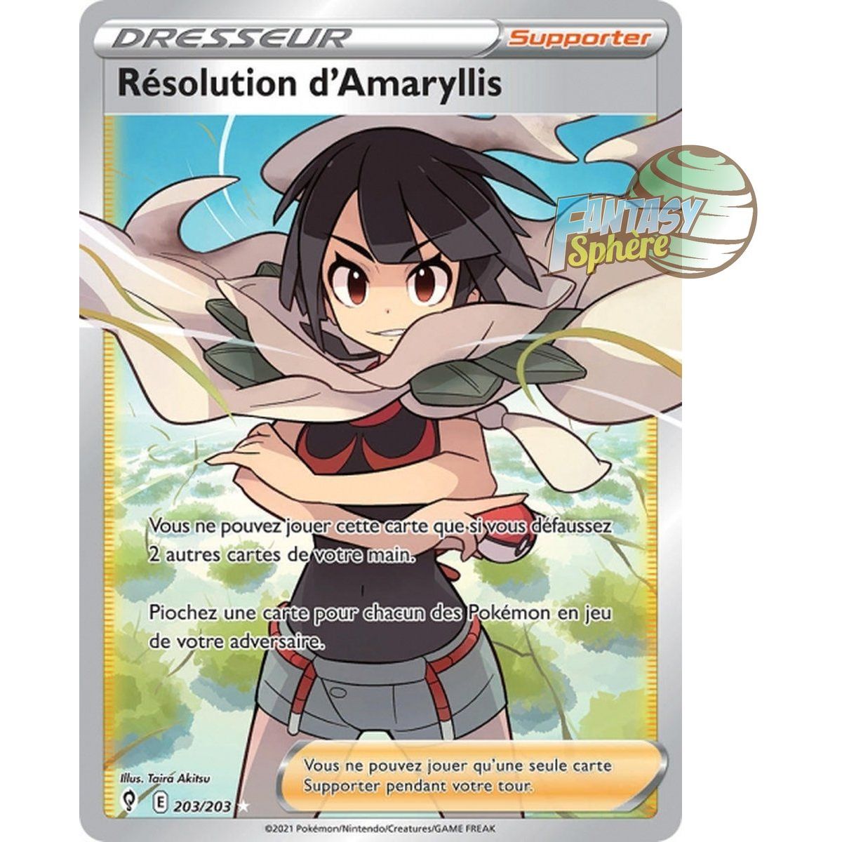 Amaryllis Resolution - Full Art Ultra Rare 203/203 - Sword and Shield 7 Evolution Celeste