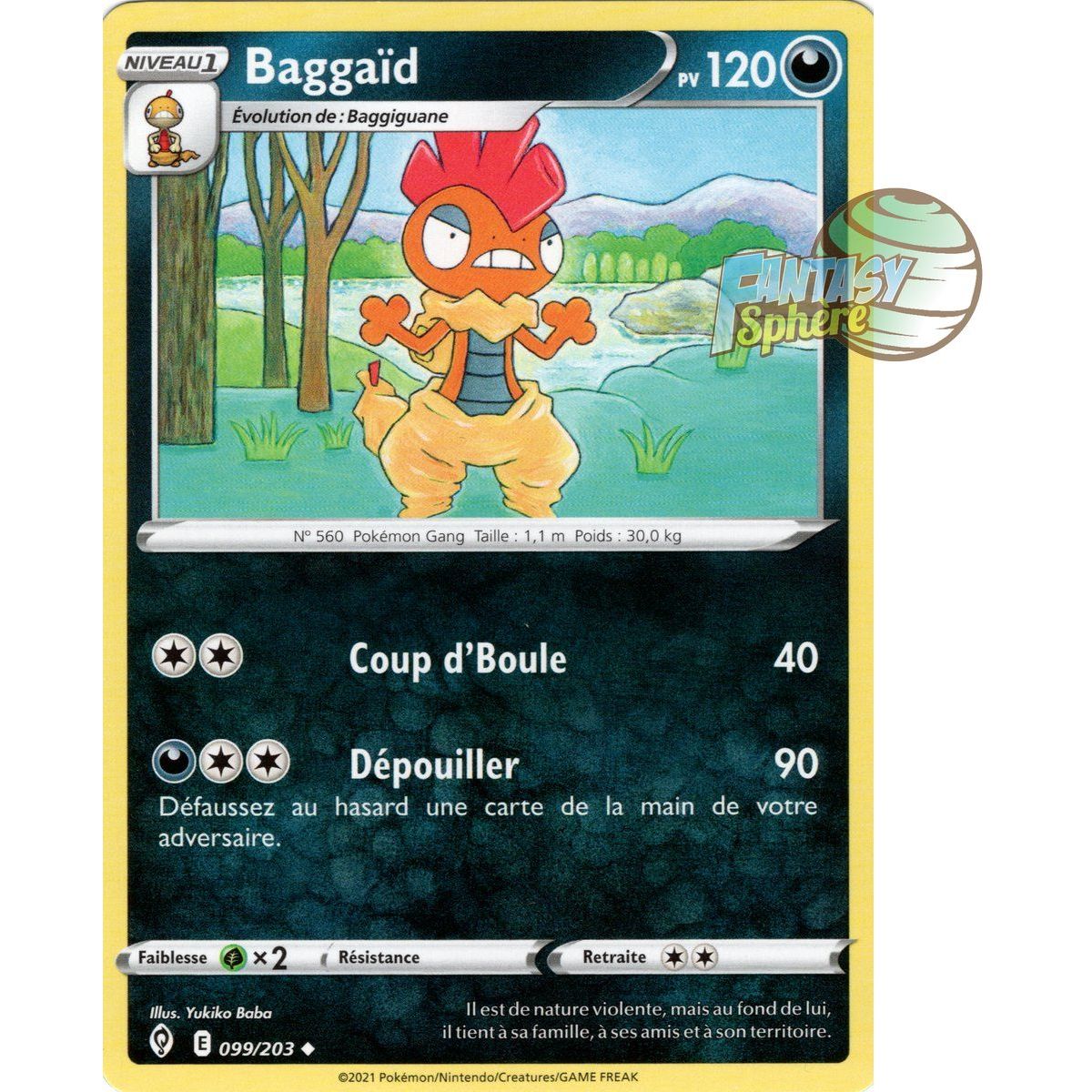Baggaïd - Uncommon 99/203 - Sword and Shield 7 Evolution Celeste