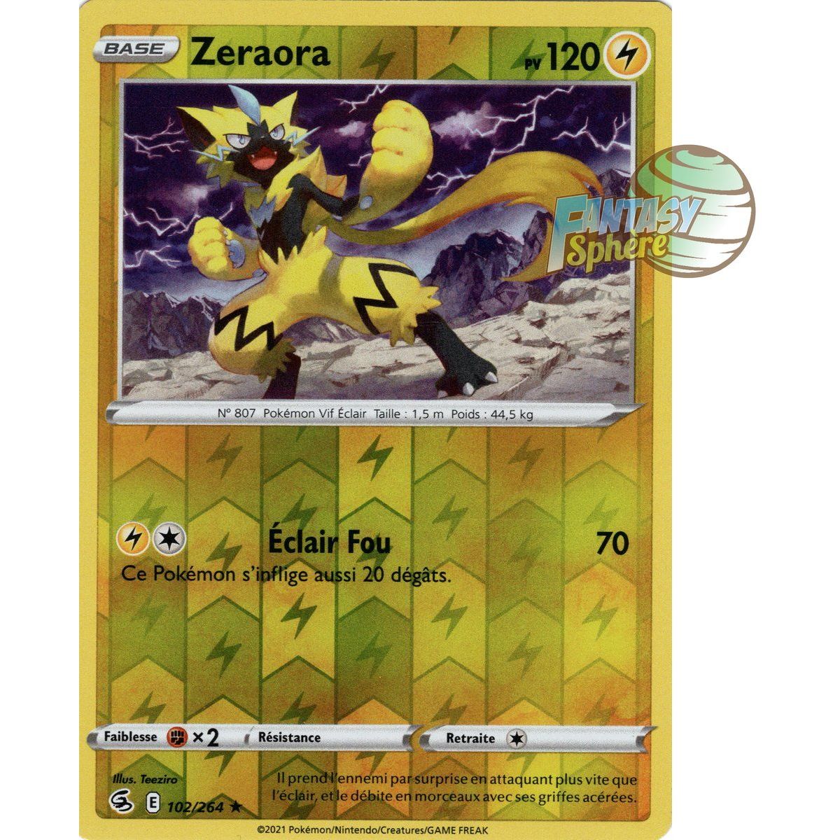 Zeraora - Reverse 102/264 - Sword and Shield 8 Fusion Fist