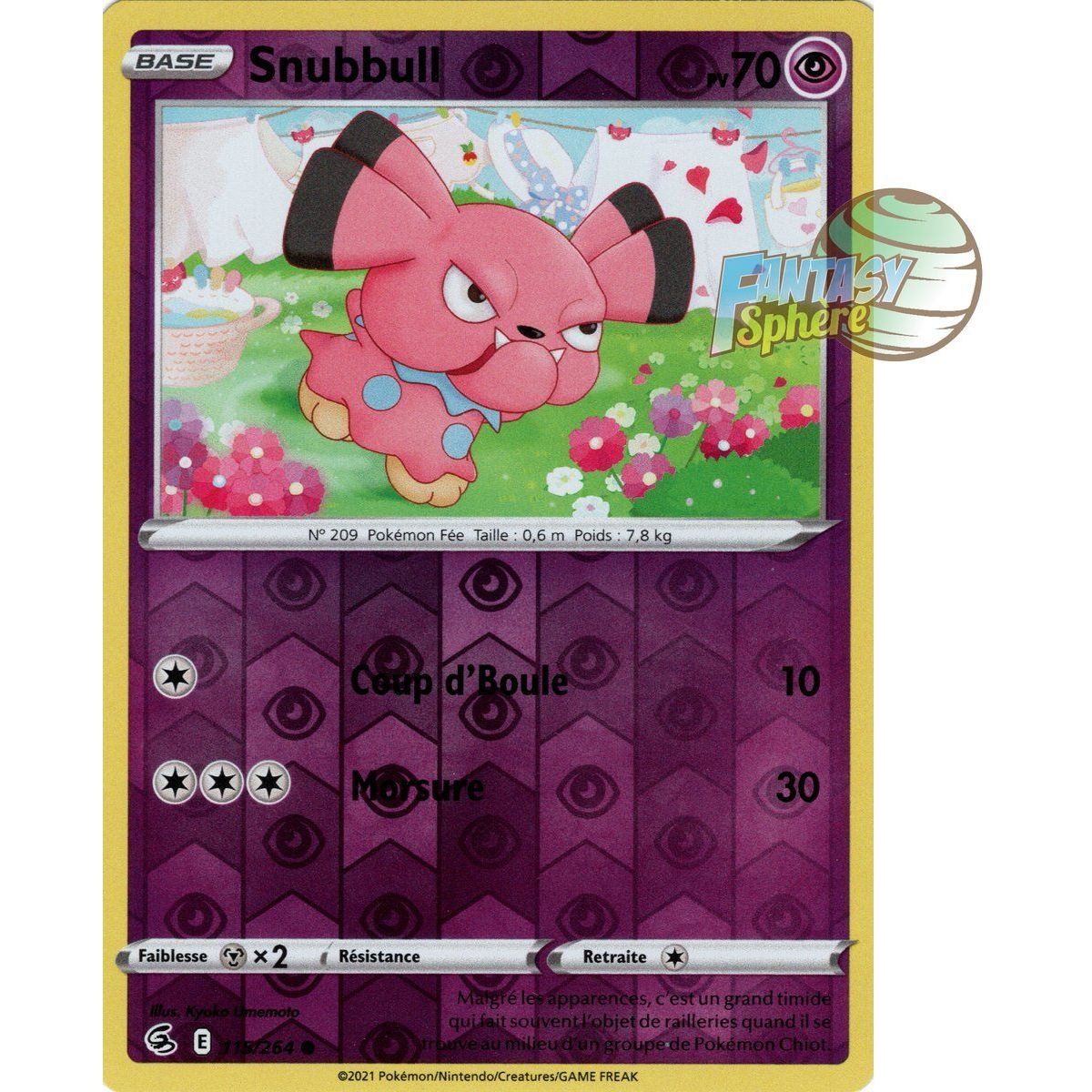 Snubbull - Reverse 115/264 - Sword and Shield 8 Fist of Fusion