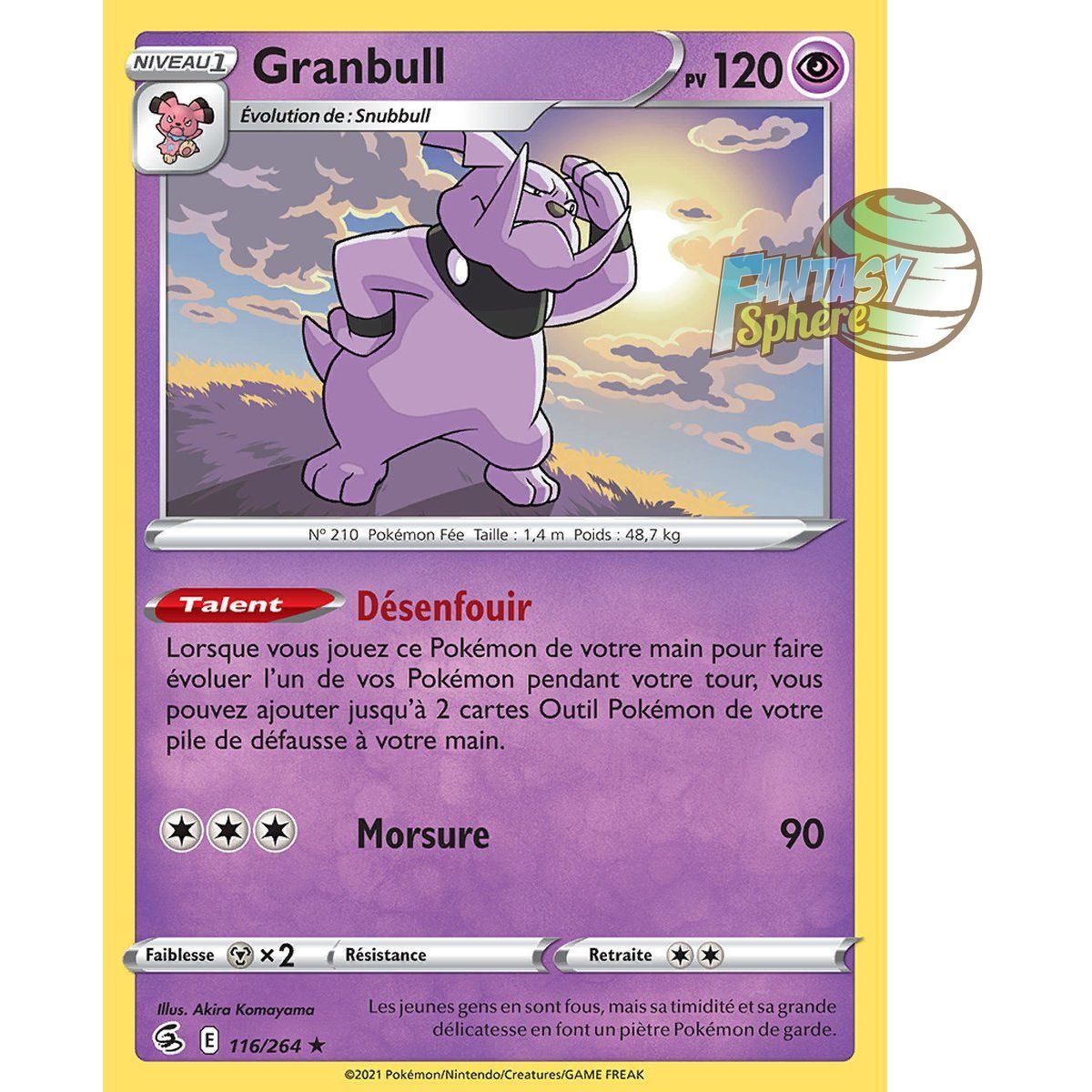 Granbull - Rare 116/264 - Sword and Shield 8 Fusion Fist