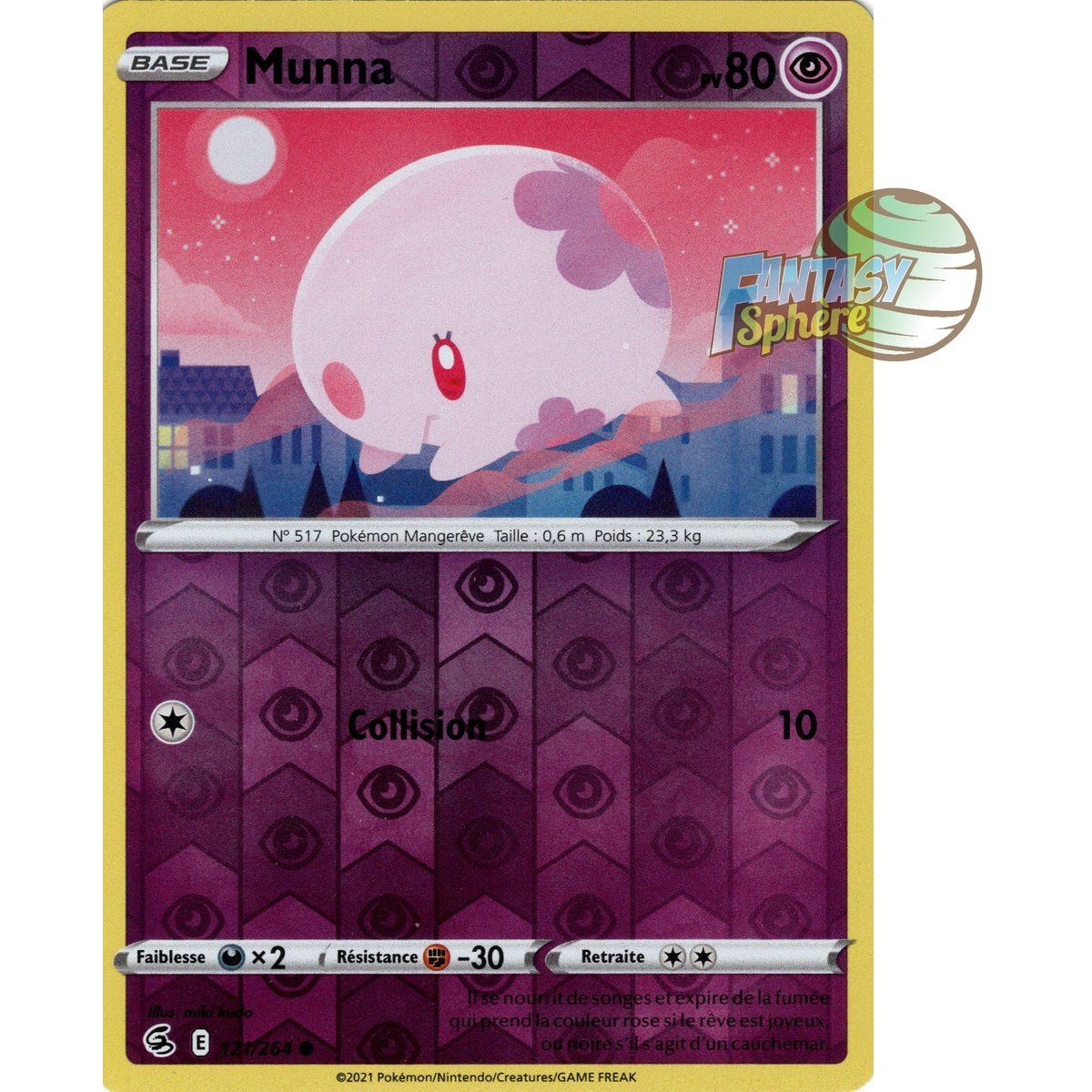 Munna - Reverse 121/264 - Sword and Shield 8 Fusion Fist