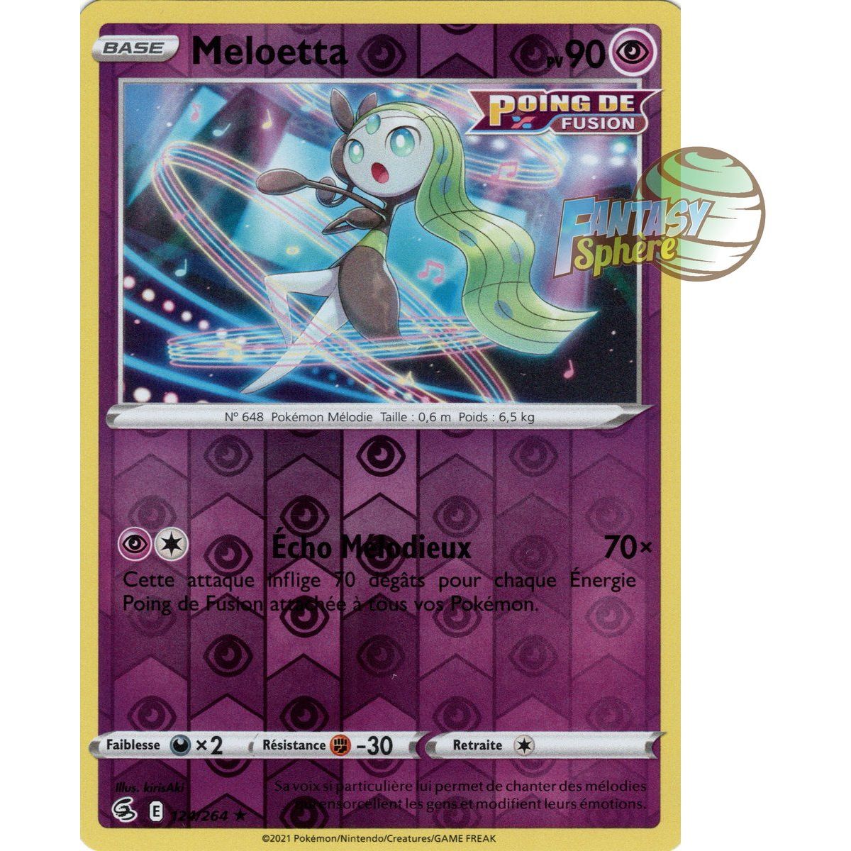 Meloetta - Reverse 124/264 - Sword and Shield 8 Fist of Fusion