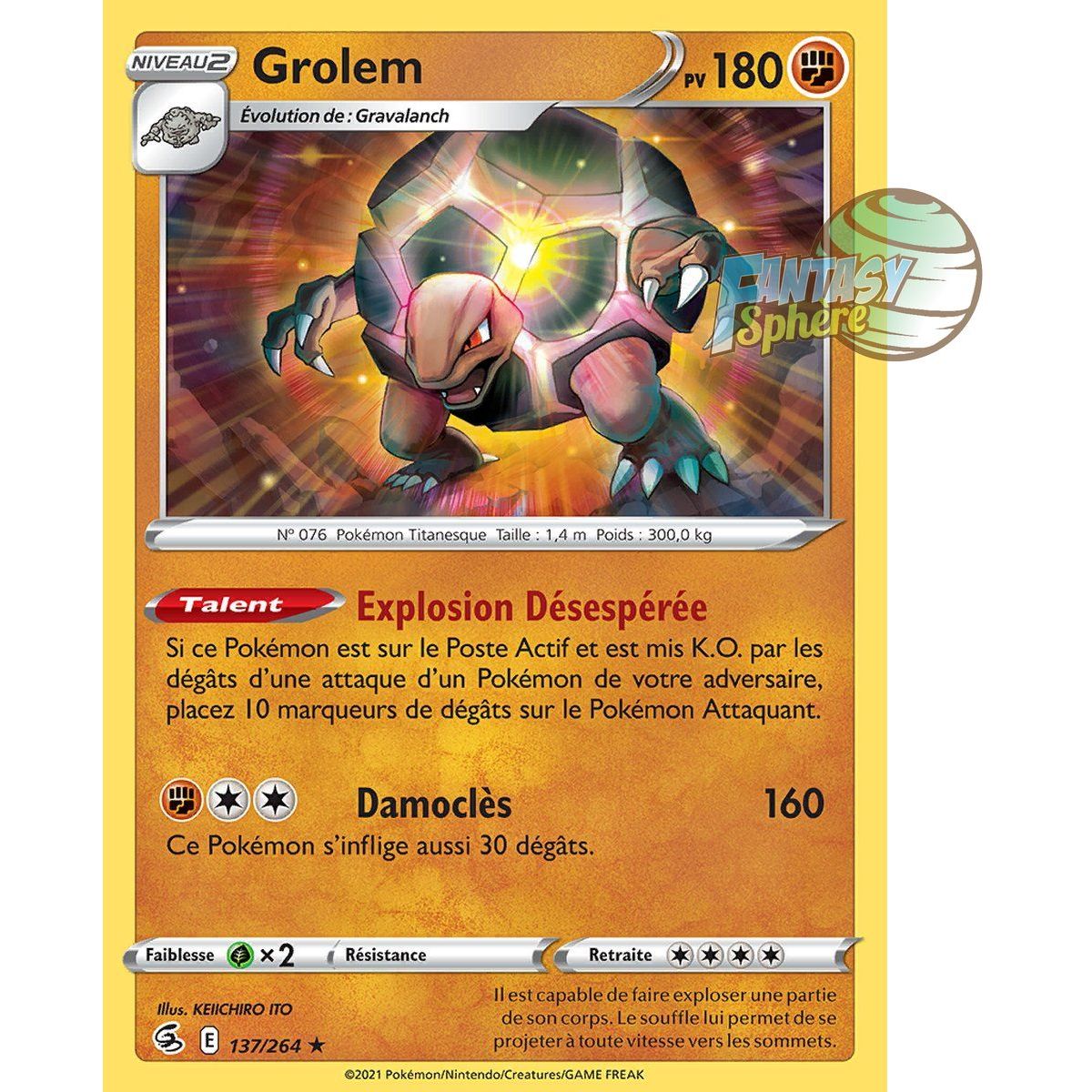 Golem - Rare 137/264 - Sword and Shield 8 Fusion Fist