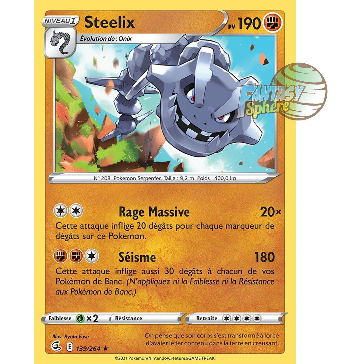 Item Steelix - Holo Rare 139/264 - Sword and Shield 8 Fusion Fist