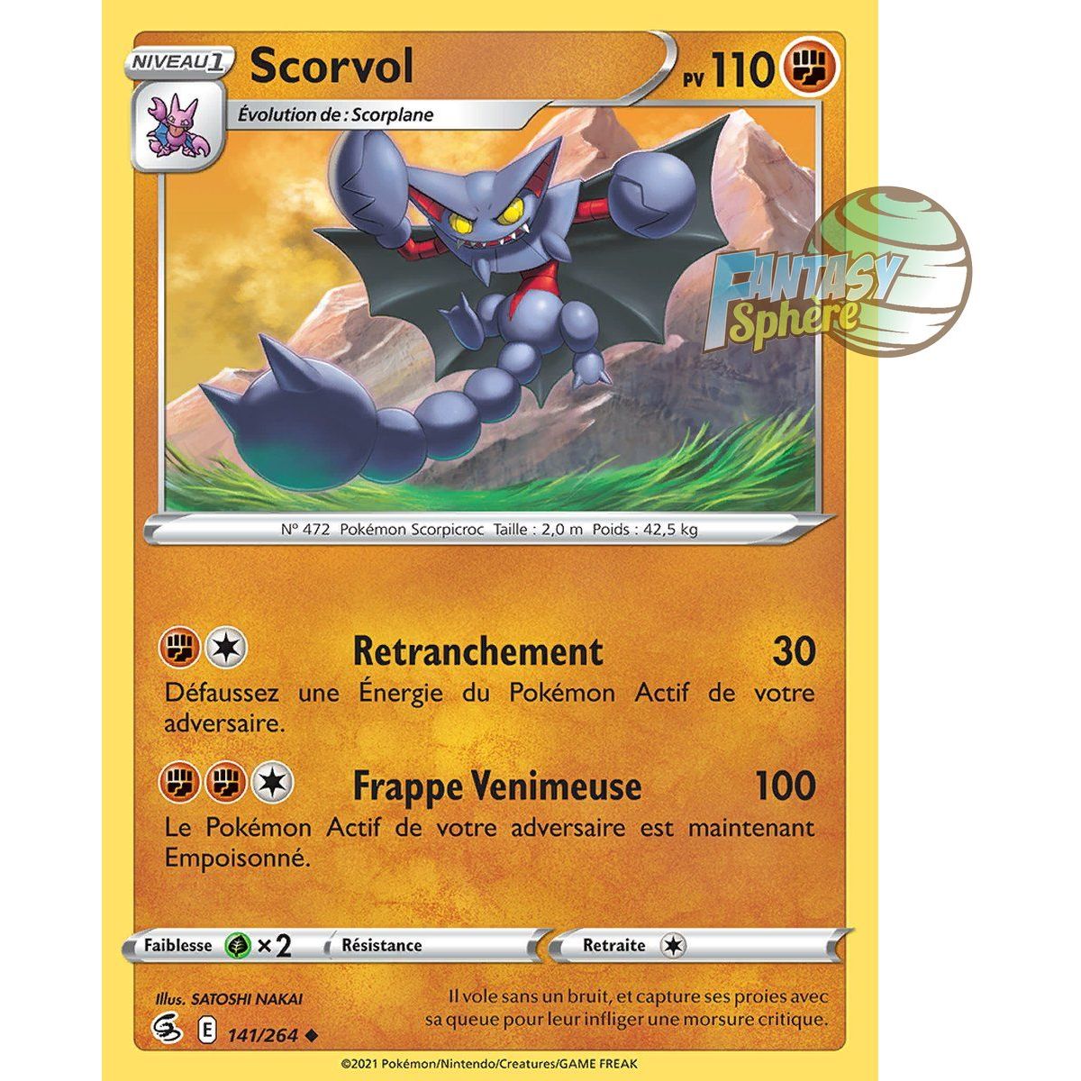 Scorvol - Reverse 141/264 - Sword and Shield 8 Fusion Fist