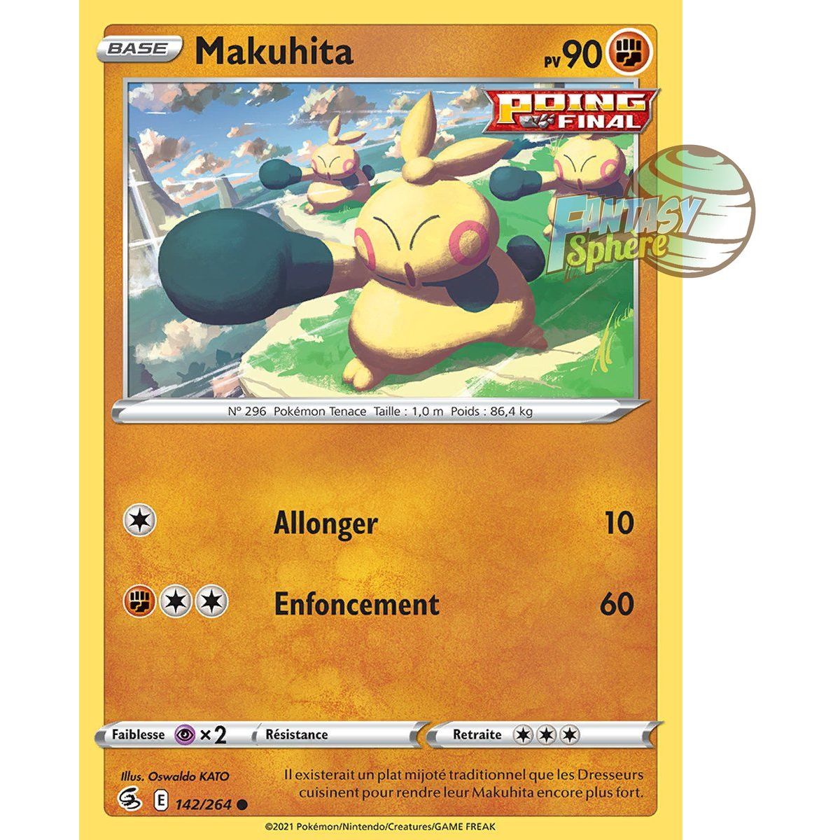 Makuhita - Reverse 142/264 - Sword and Shield 8 Fist of Fusion